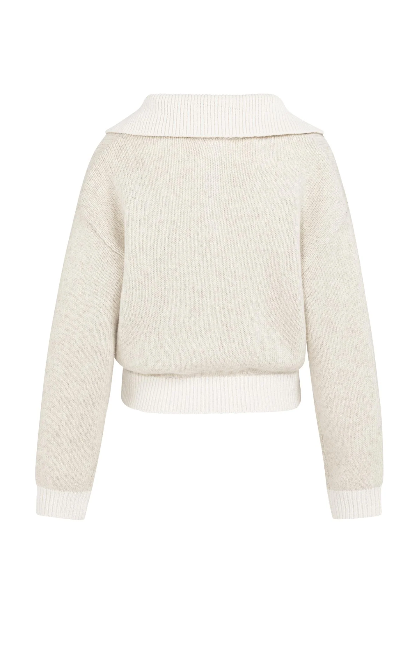 Knitted sweater with contrast collar and trims - Image 7