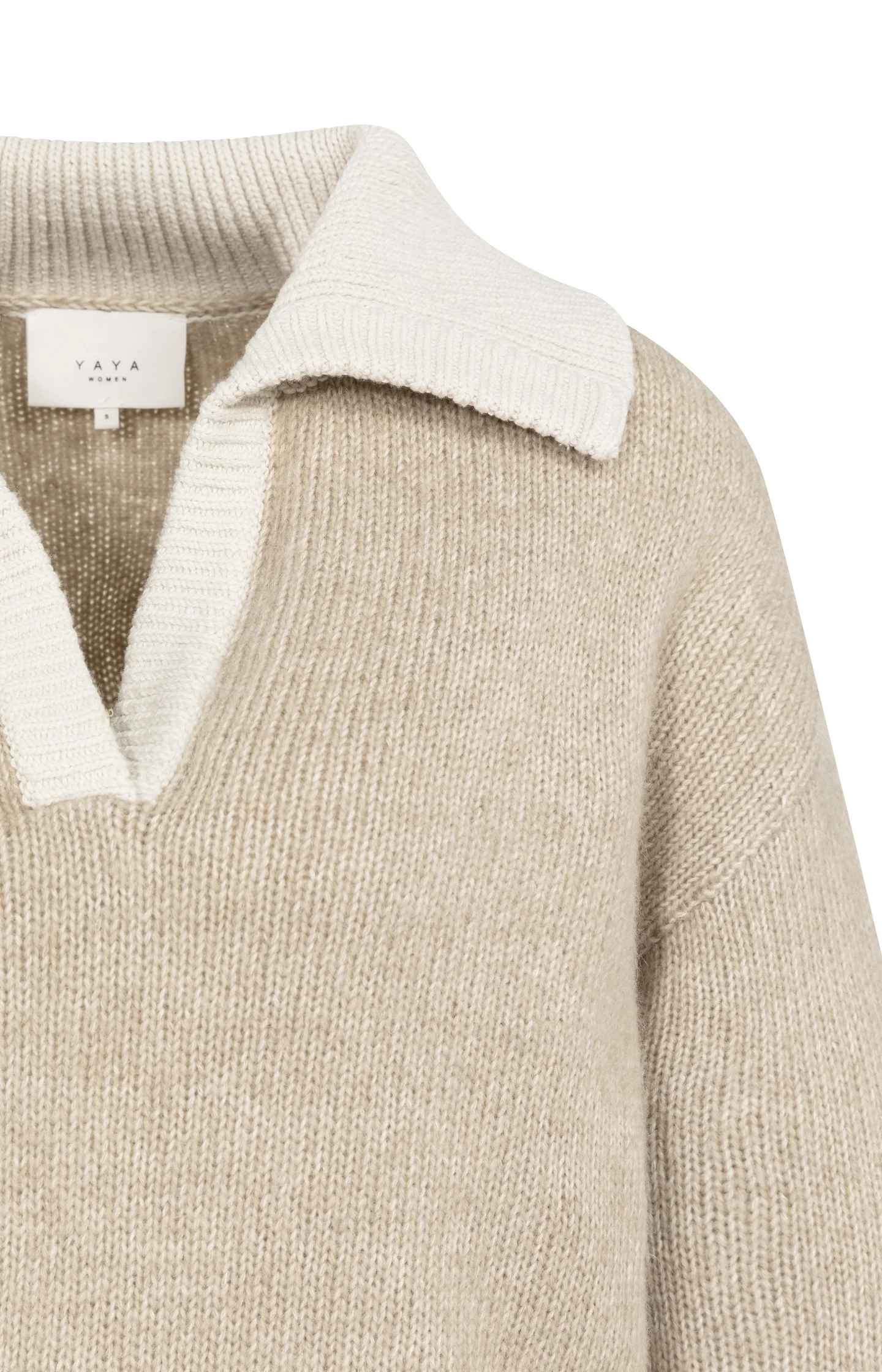 Knitted sweater with contrast collar and trims - Image 8