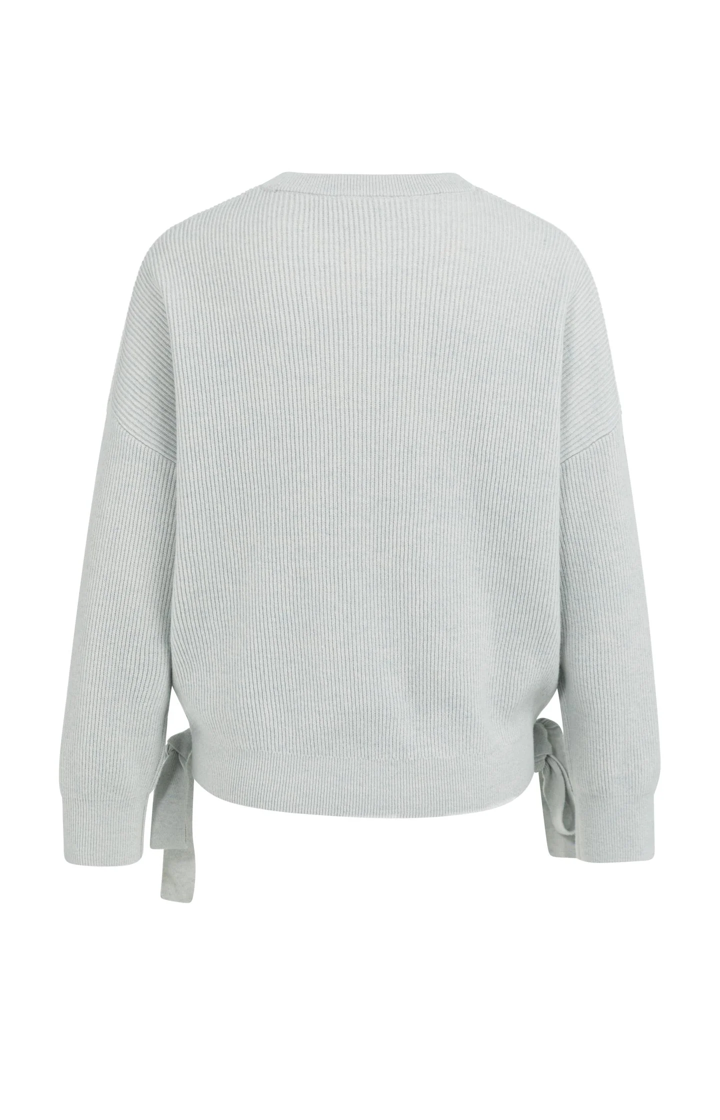 Knitted sweater with tie details at the hem - Image 7