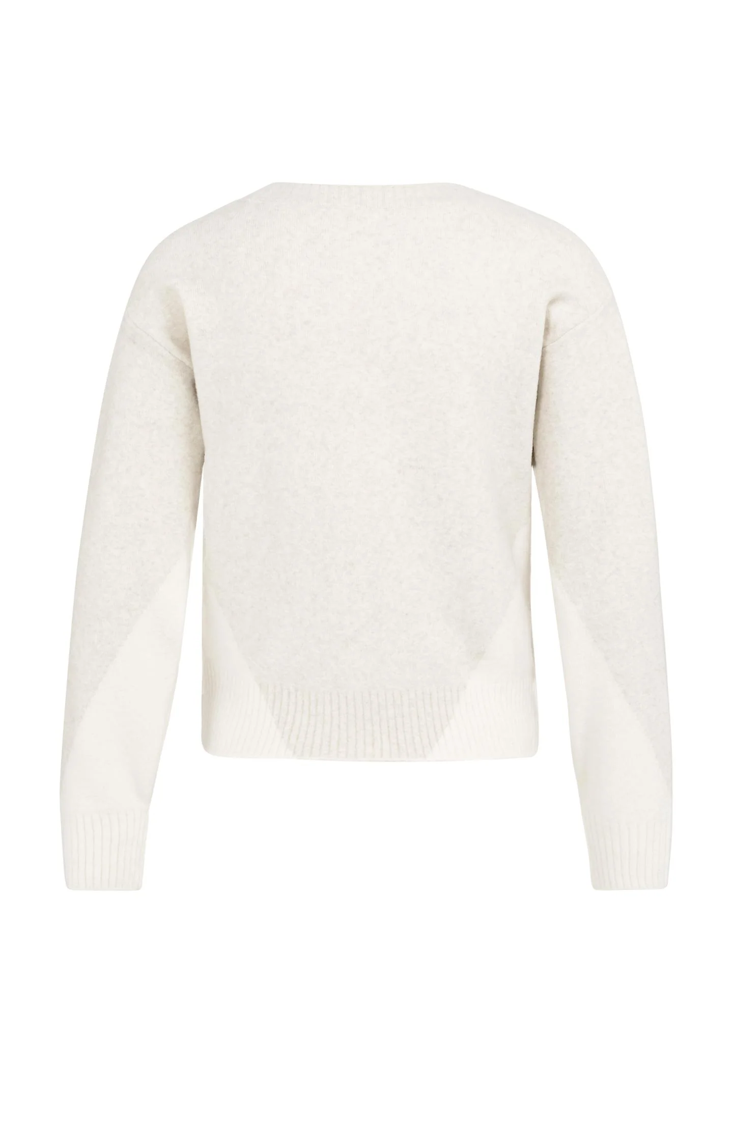 Knitted sweater with V-neck and colorblock effect - Image 6