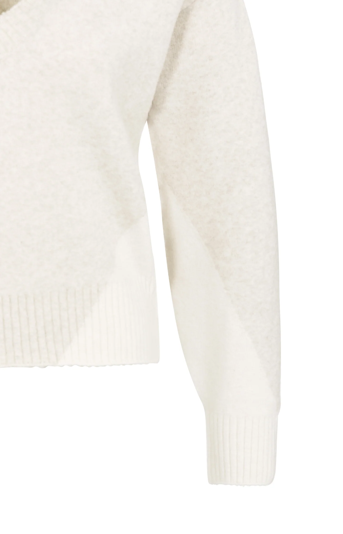 Knitted sweater with V-neck and colorblock effect - Image 7
