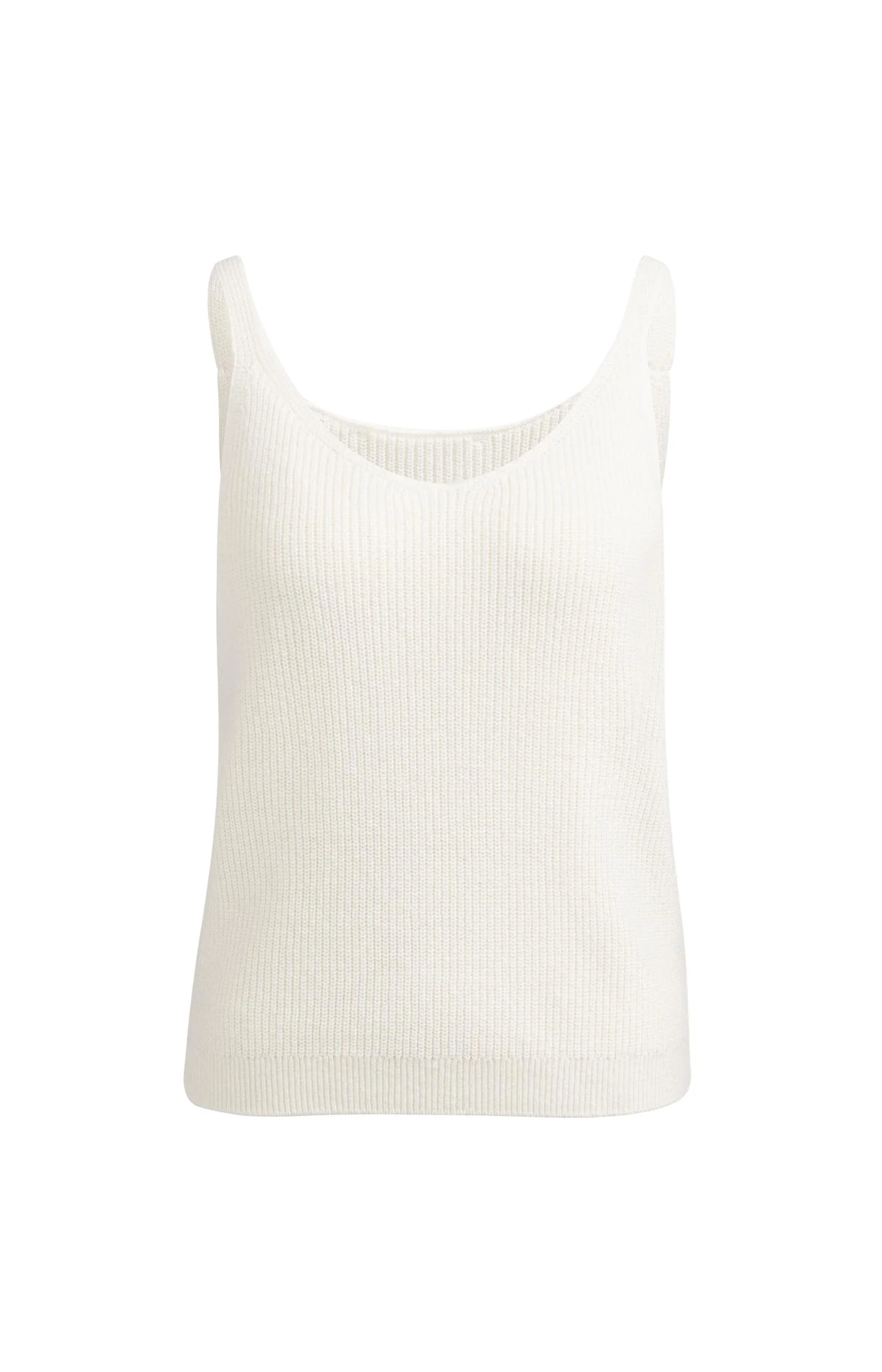 Knitted tank top with rib texture - Image 2