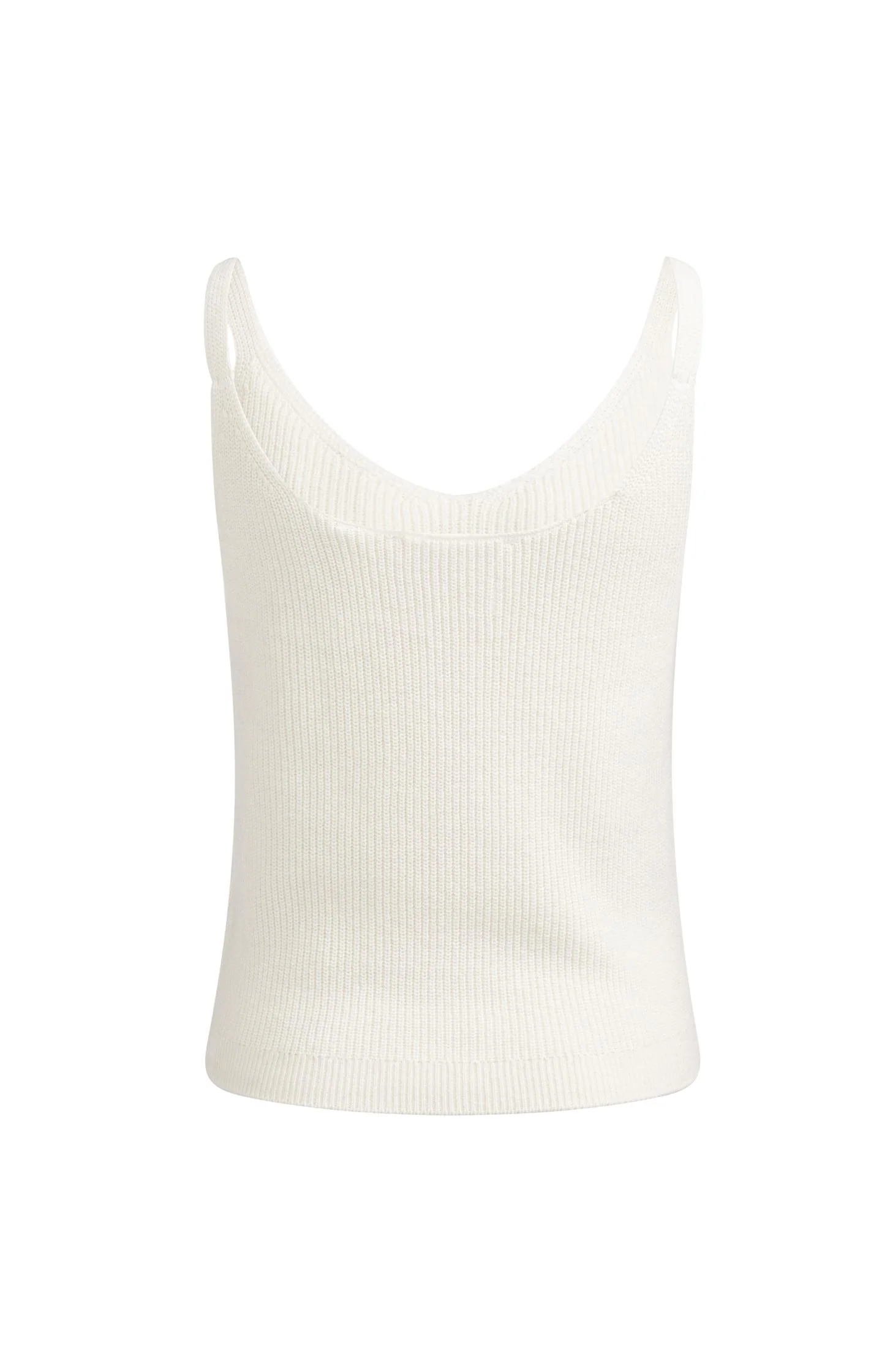 Knitted tank top with rib texture - Image 5