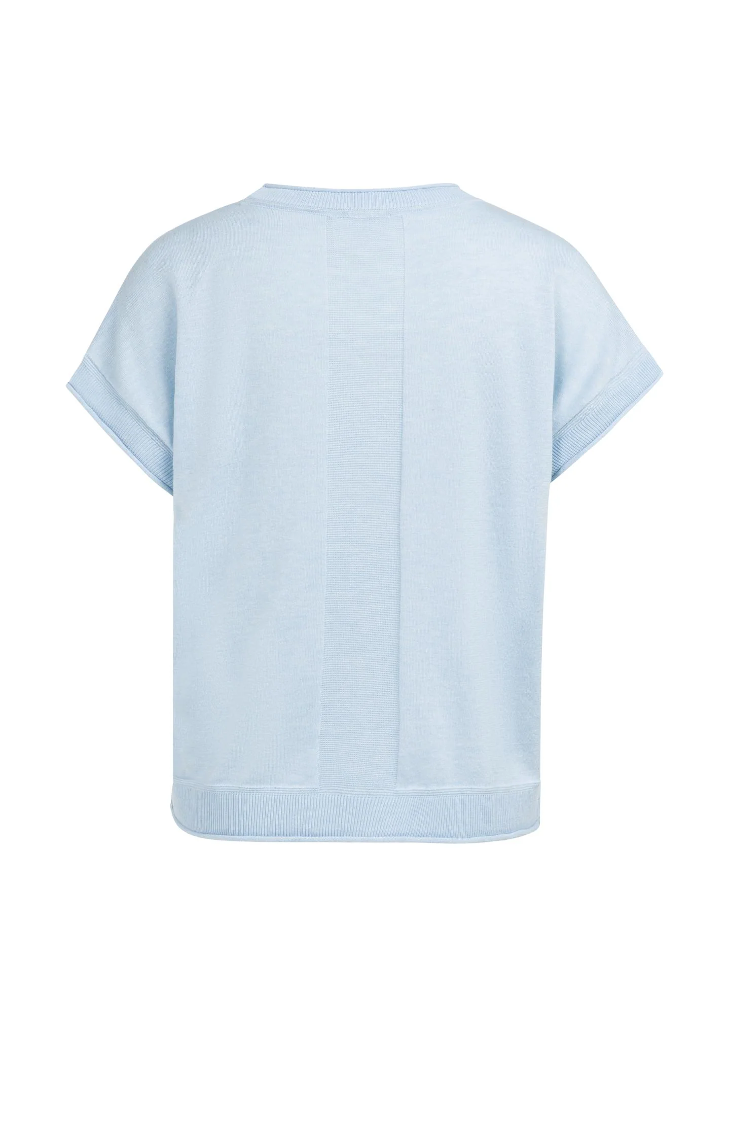 Knitted top with short sleeves and contrasting trims - Image 8
