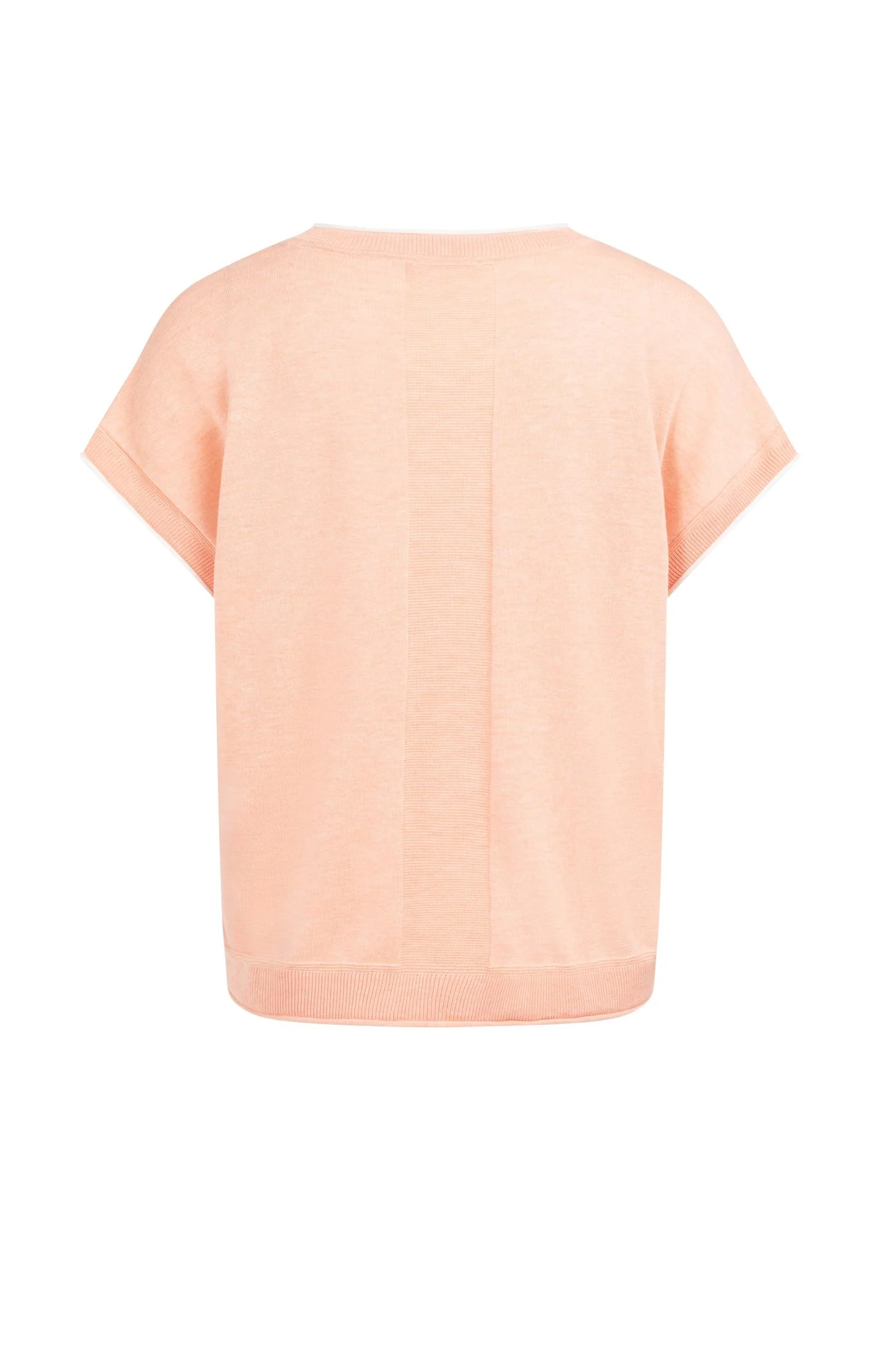 Knitted top with short sleeves and contrasting trims - Image 10