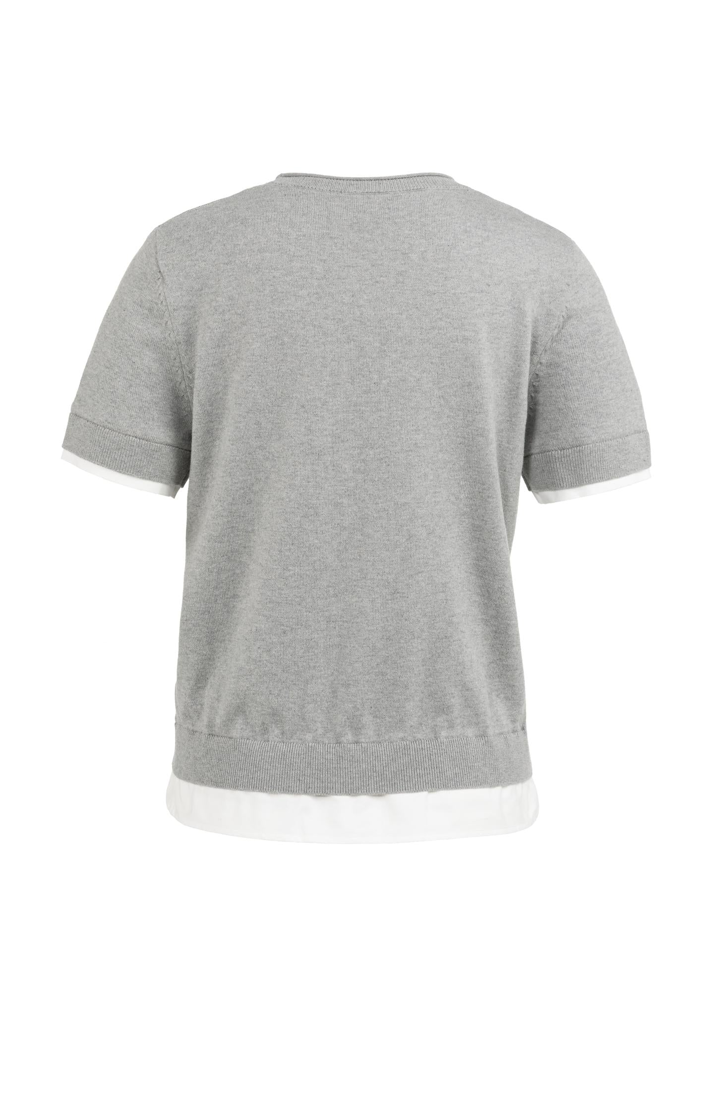 Knitted top with short sleeves and double blouse hem - Image 7