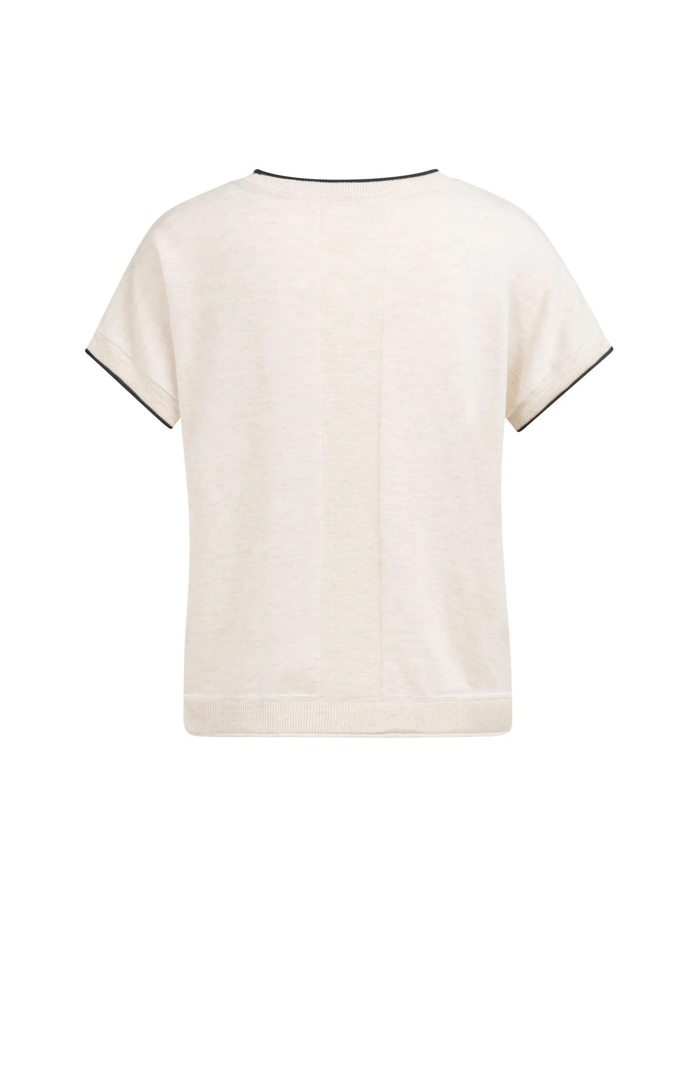 Knitted top with short sleeves and rolled edges - Image 8