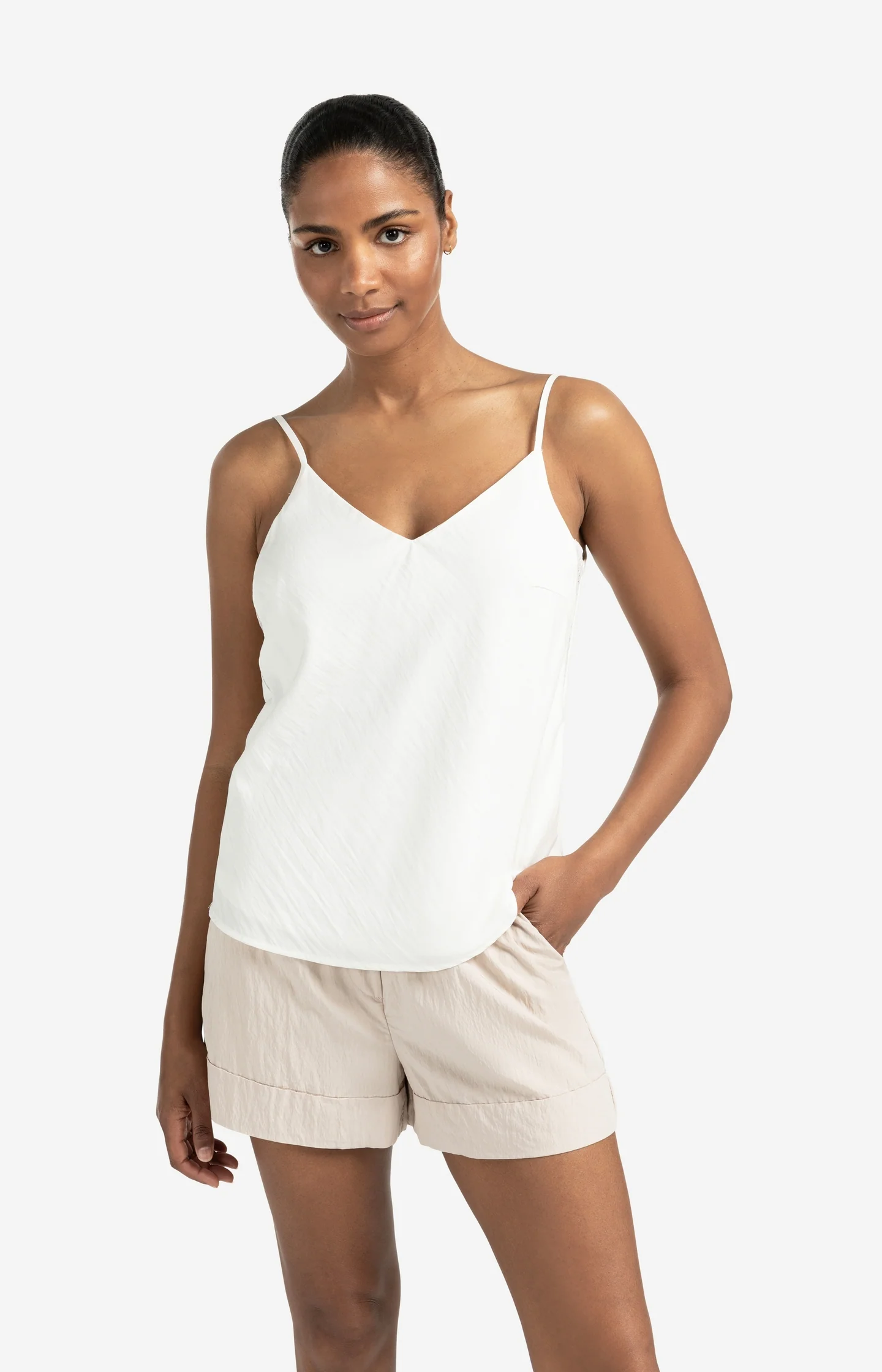 Lace-trimmed singlet with adjustable straps - Image 3