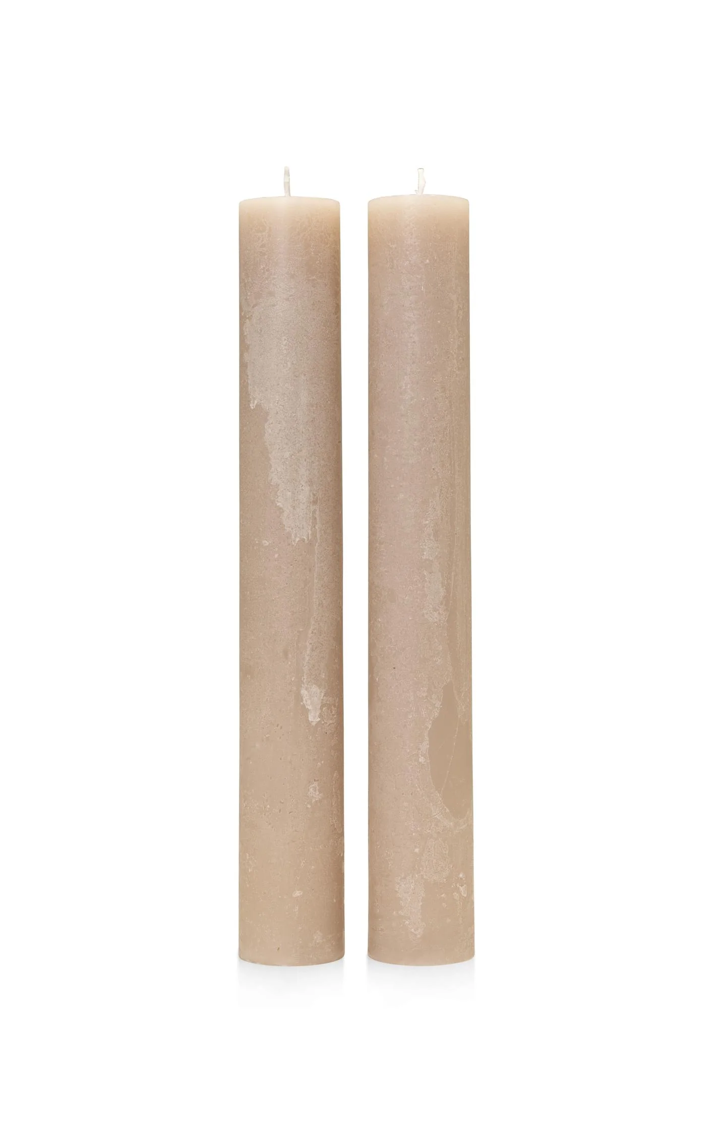 Large rustic dinner candles - set of 2