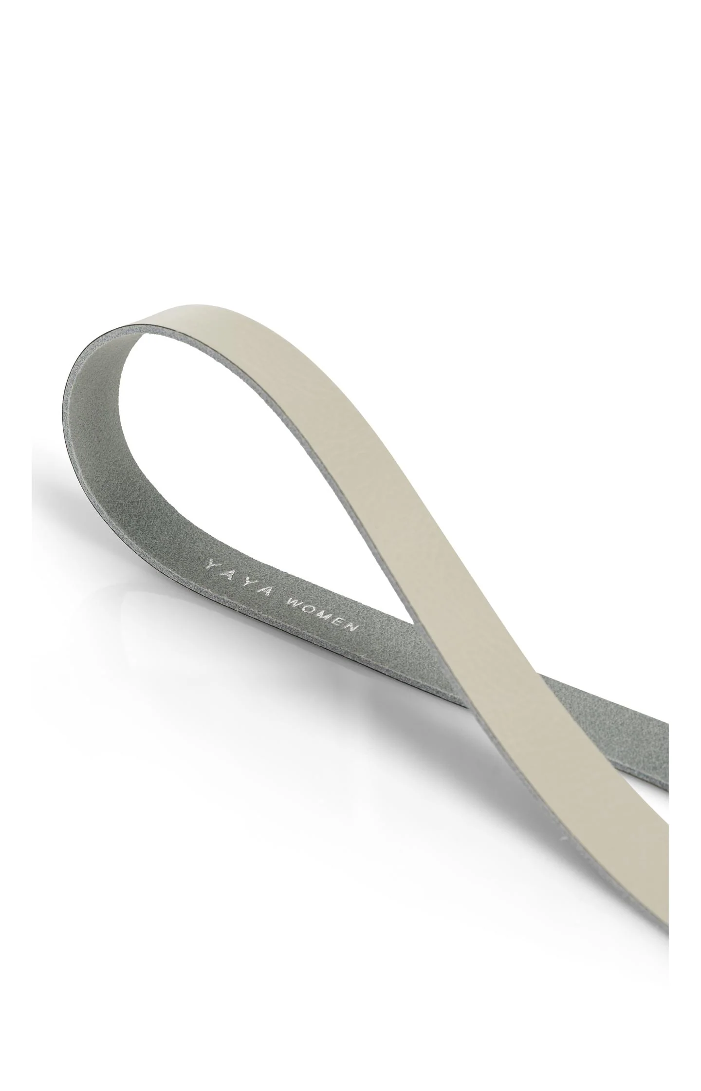 Leather belt with gold-colored moon buckle - Image 3