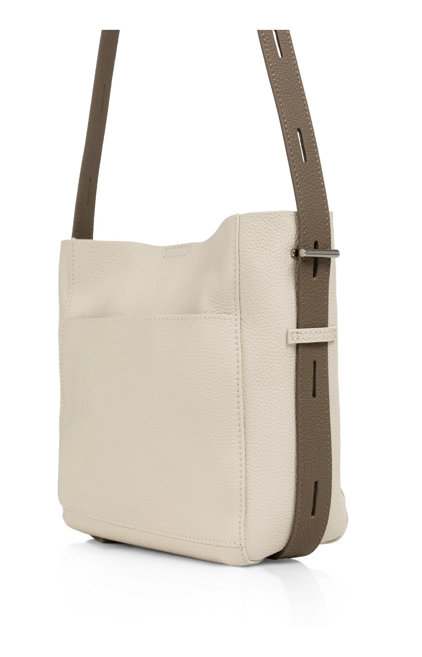 Leather shoulder bag with detachable inner pouch - Image 4