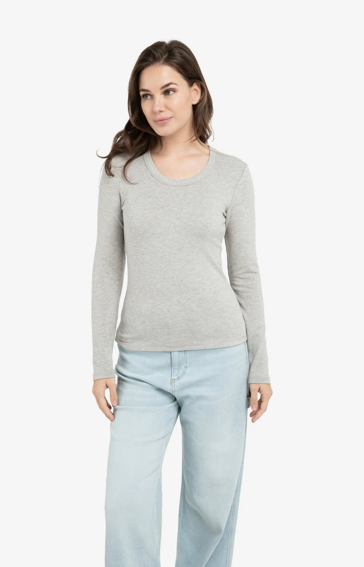 Long sleeve T-shirt with round neckline - Image 3