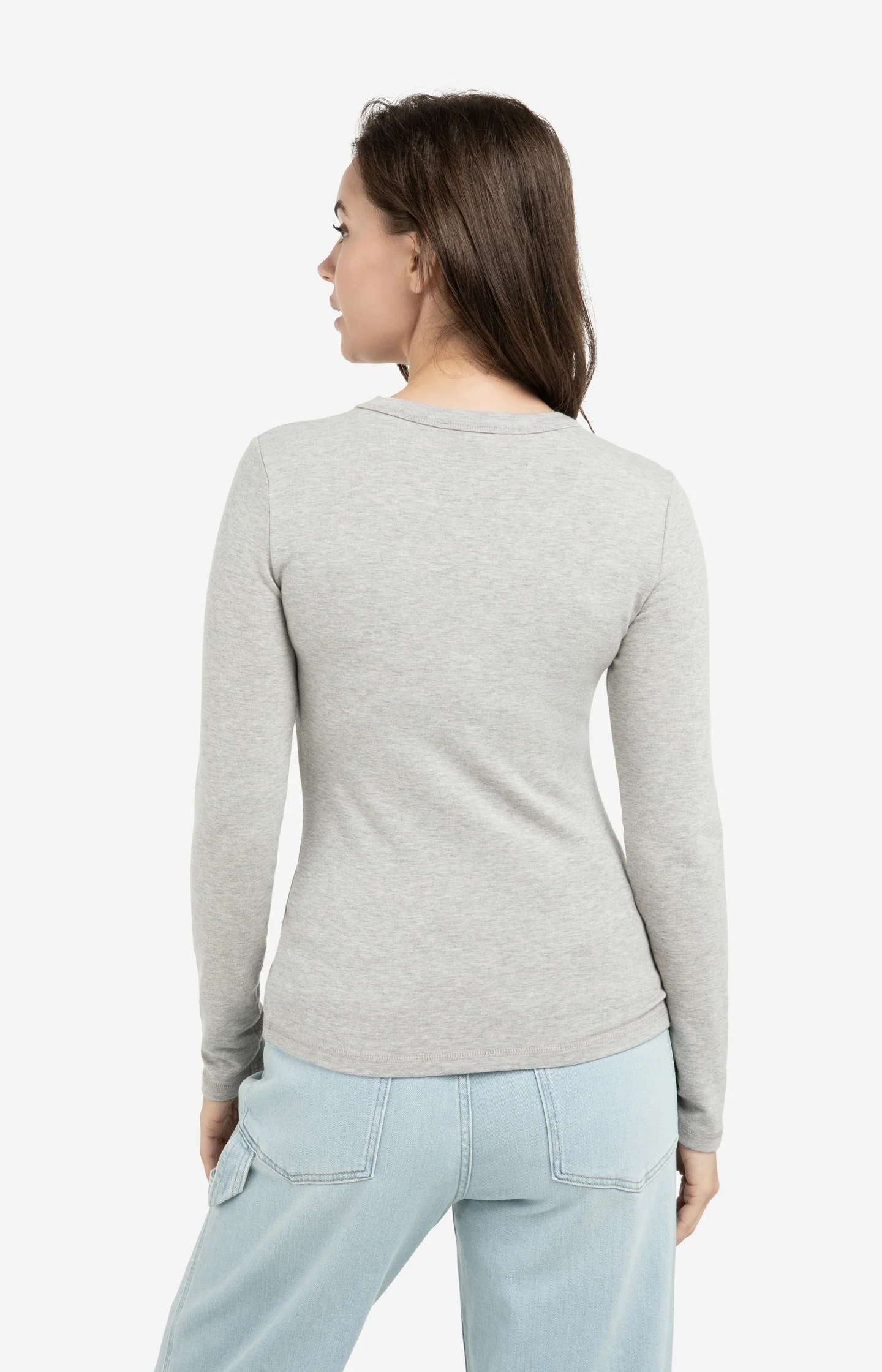 Long sleeve T-shirt with round neckline - Image 4