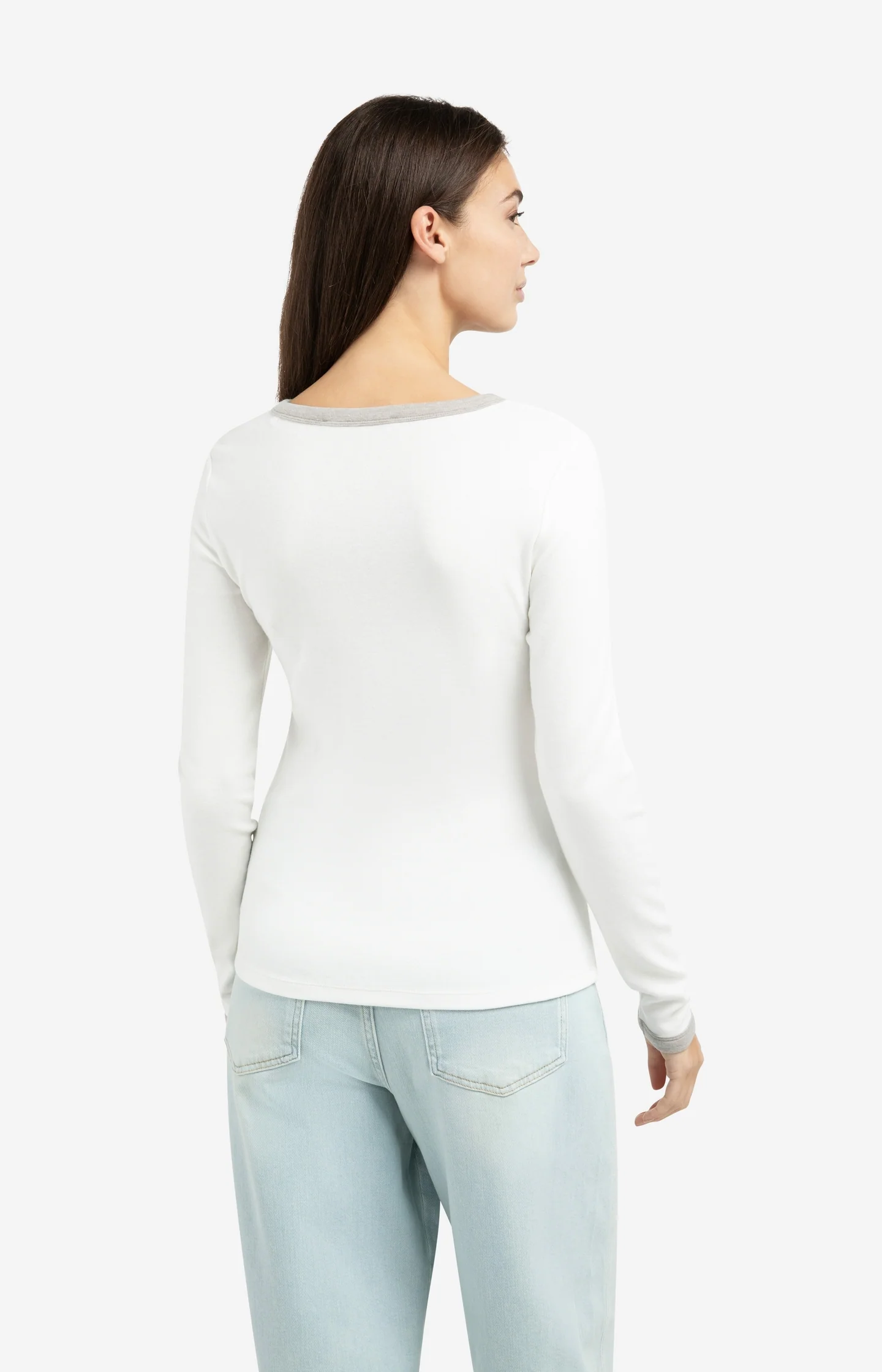 Long sleeve top with contrast trims - Image 3