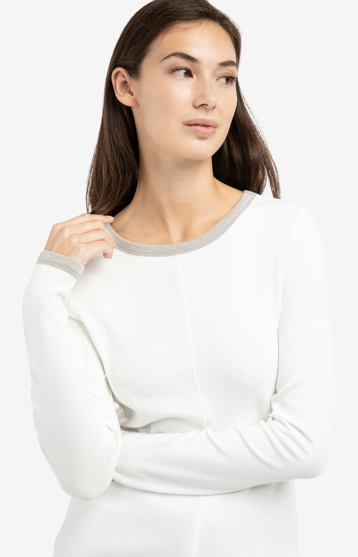 Long sleeve top with contrast trims - Image 4