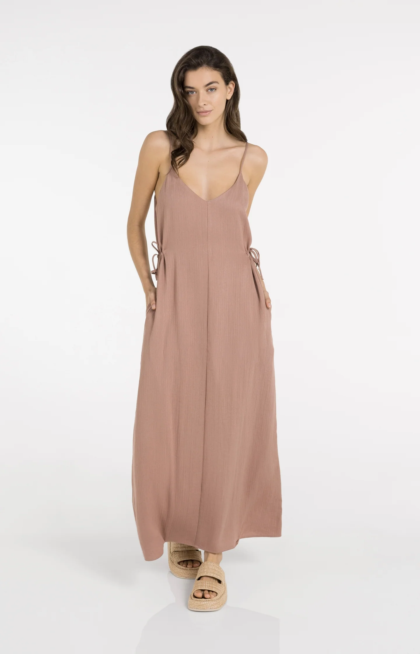 Long strappy dress with drawstrings - Image 3