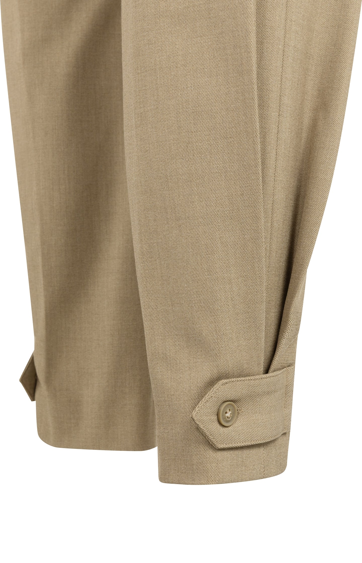 Loose fit trousers with double belt and button detail - Brown - Image 9