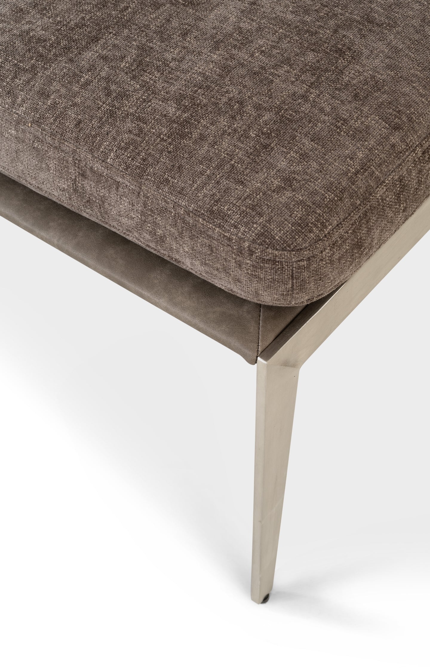 Low lounge chair with steel frame and soft cushions - Image 7