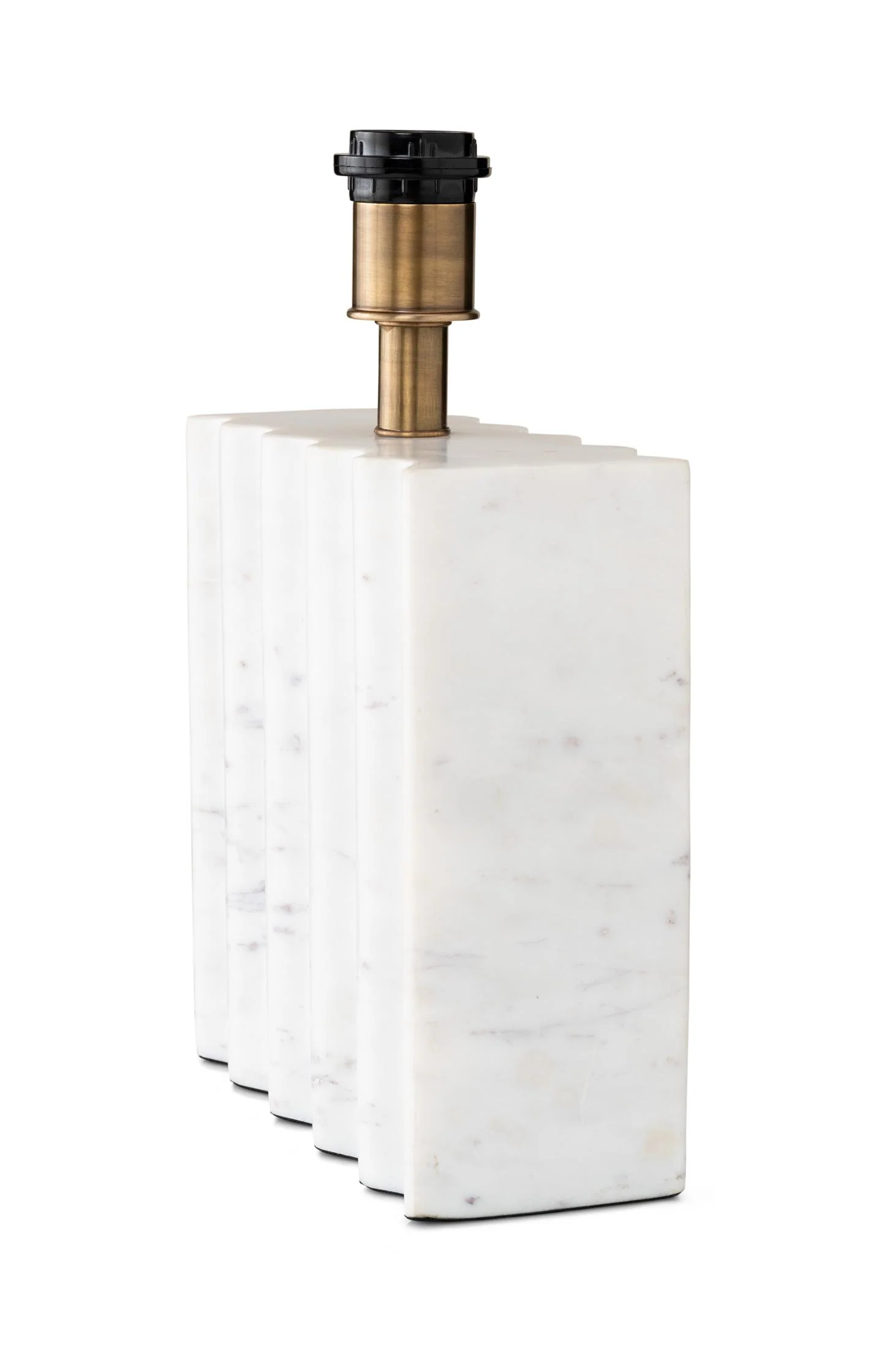 Marble lamp base with wavy relief - Image 2
