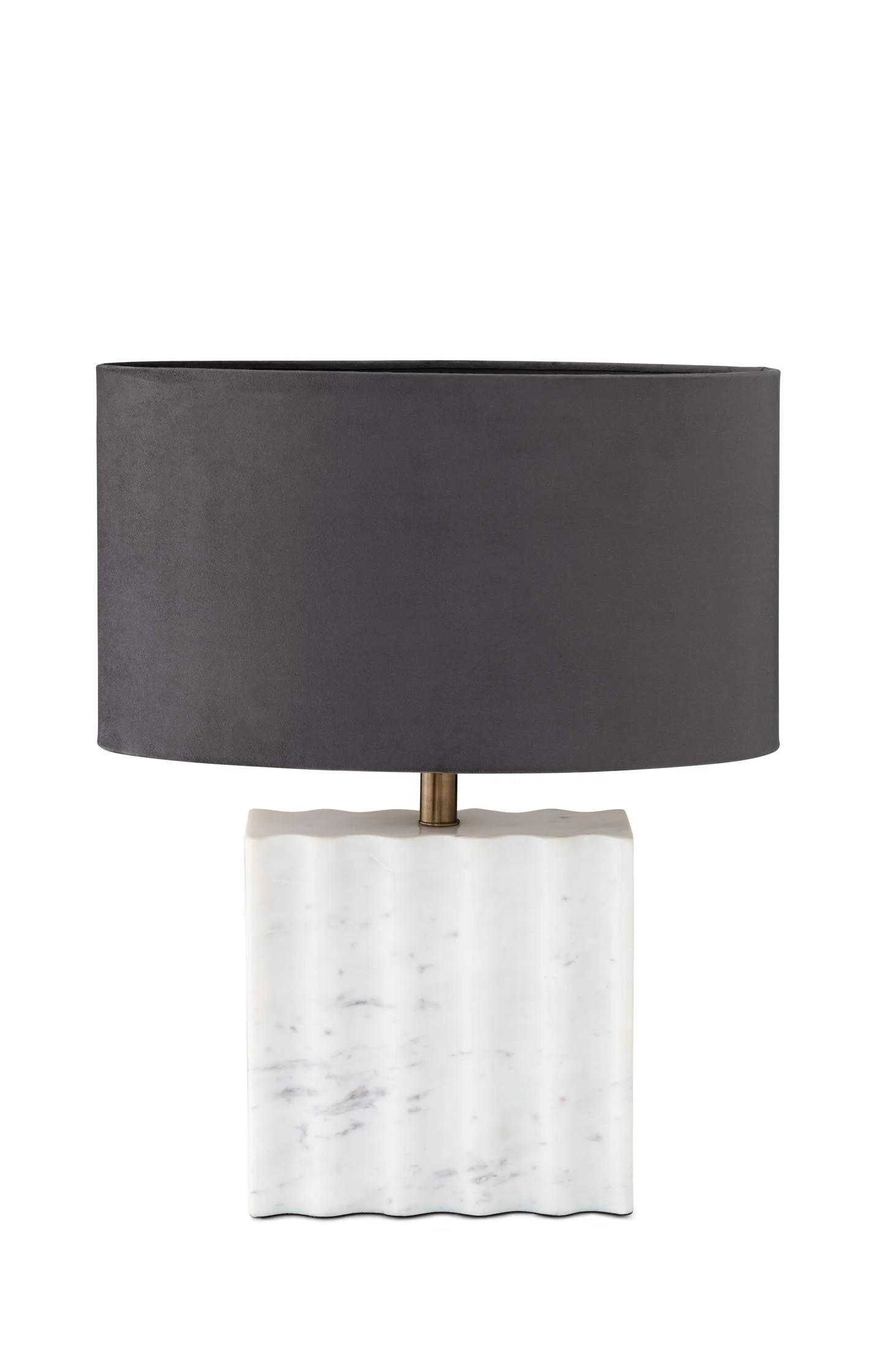 Marble lamp base with wavy relief - Image 5