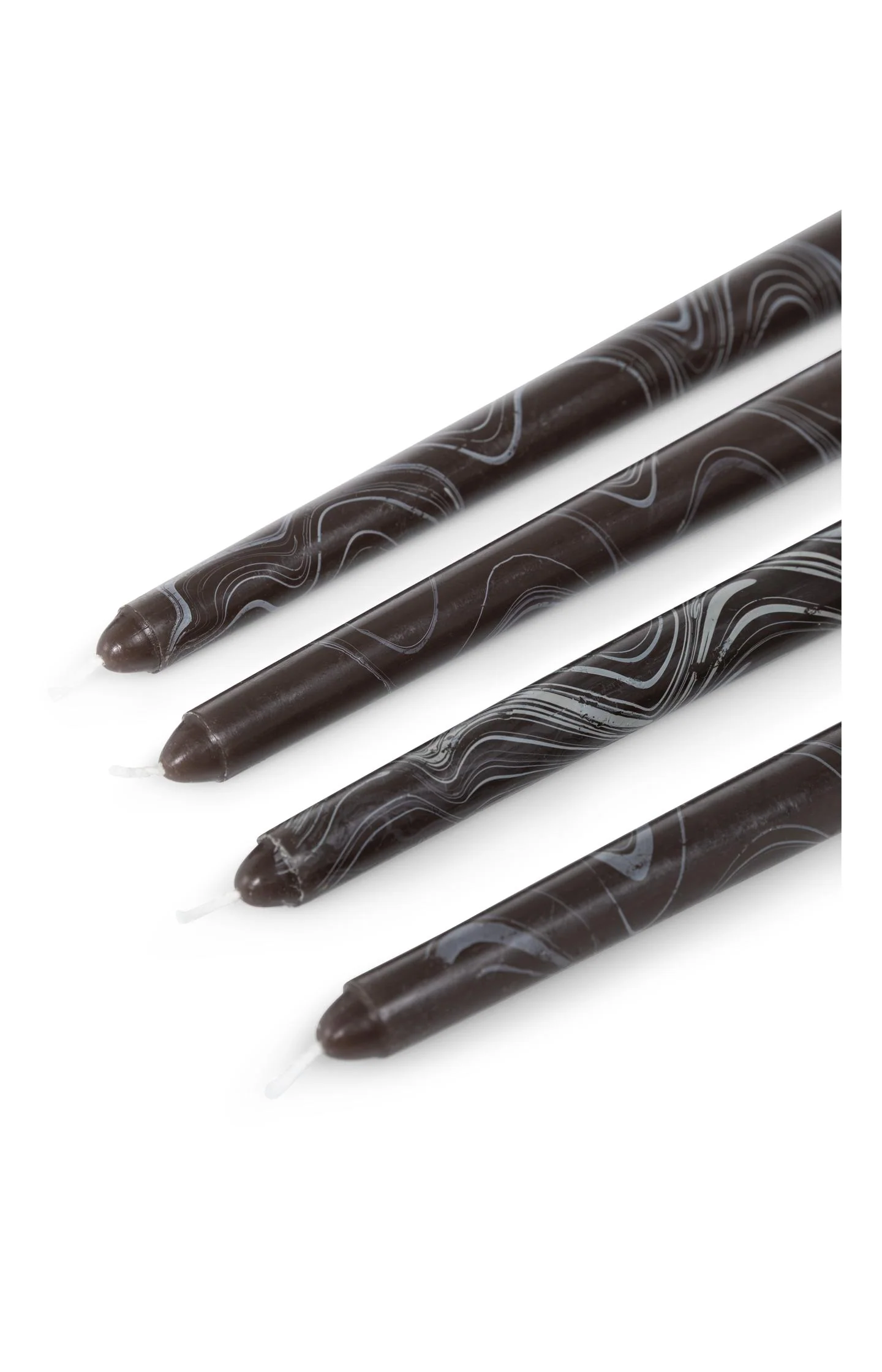 Marble-print dinner candles - set of 4 - Image 2