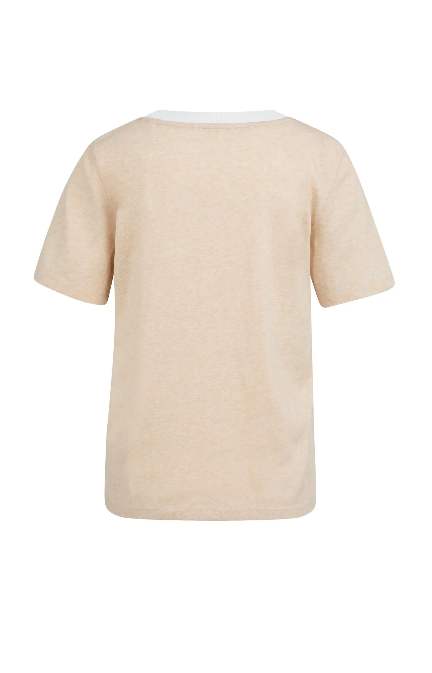 Melange T-shirt with contrasting ribbed trim - Image 6