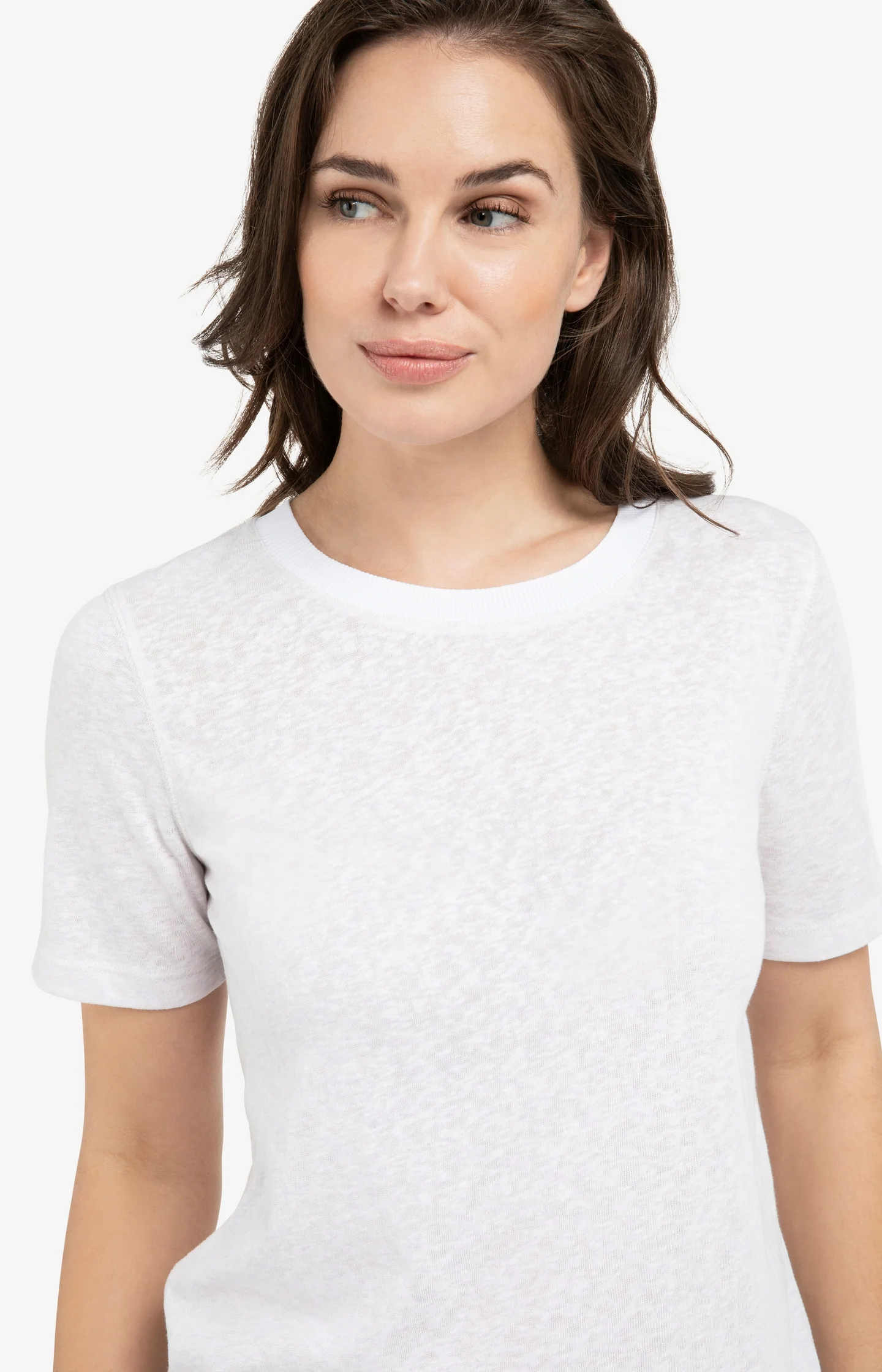 Melange T-shirt with contrasting ribbed trim - Image 5