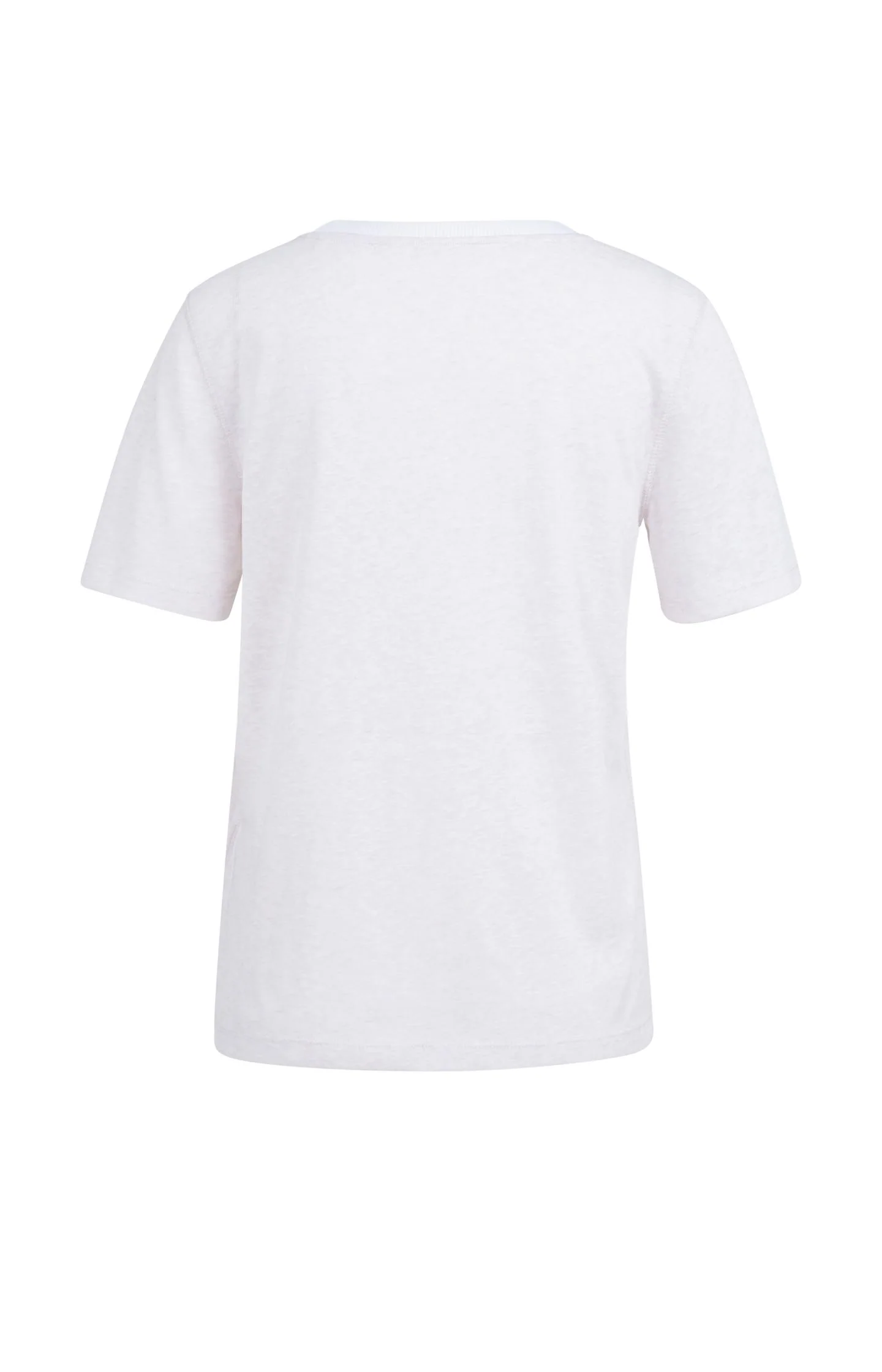 Melange T-shirt with contrasting ribbed trim - Image 7
