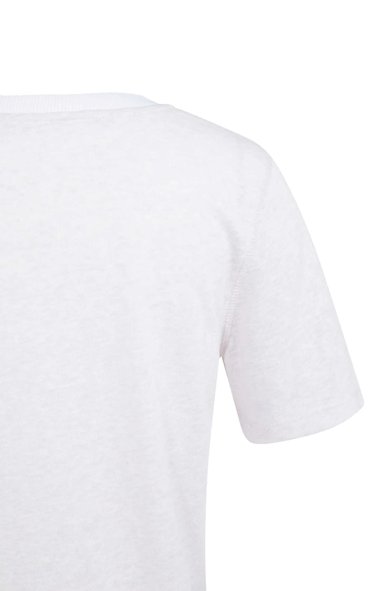 Melange T-shirt with contrasting ribbed trim - Image 8
