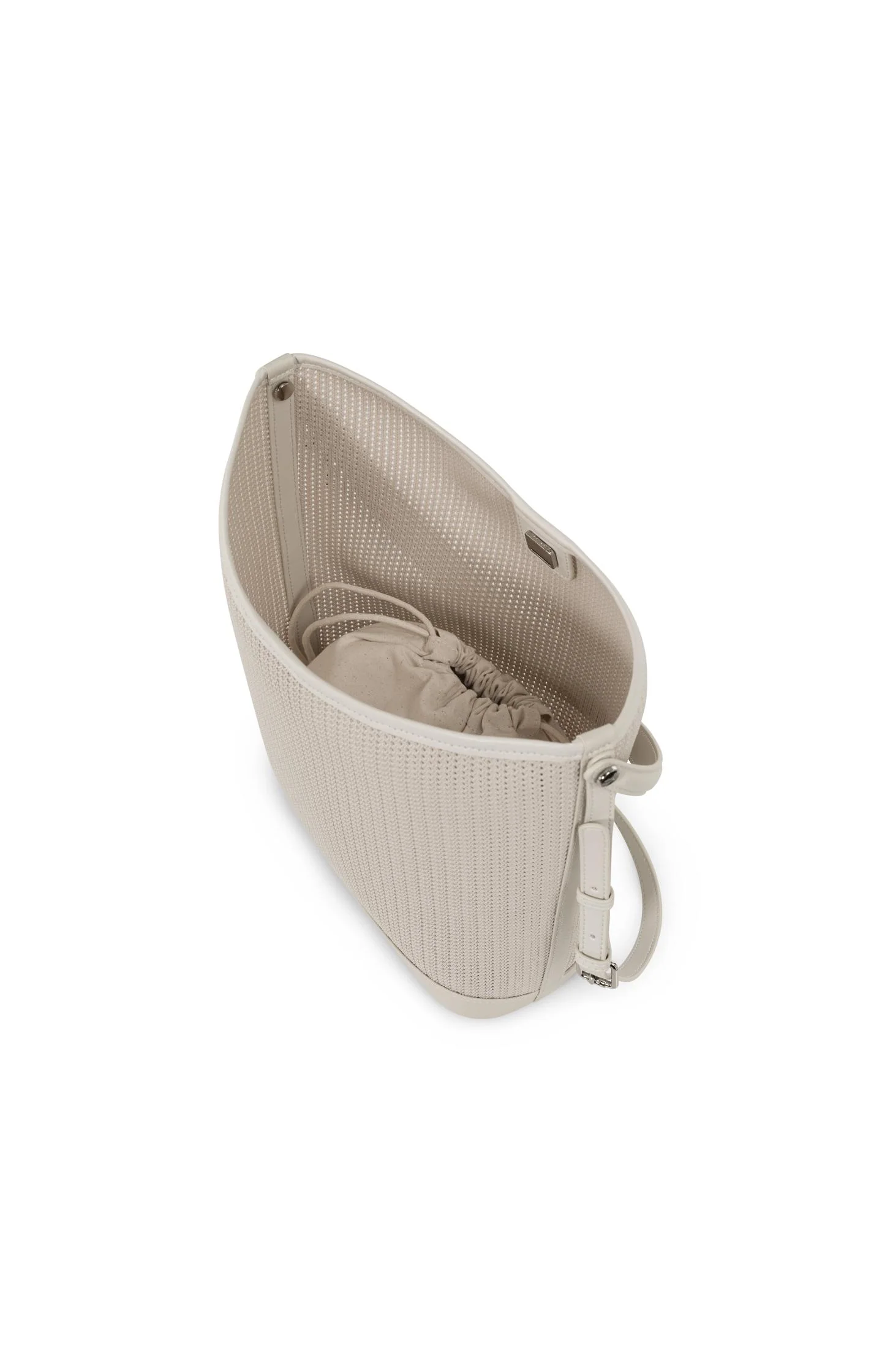 Mesh shoulder bag with inner pouch - Image 3