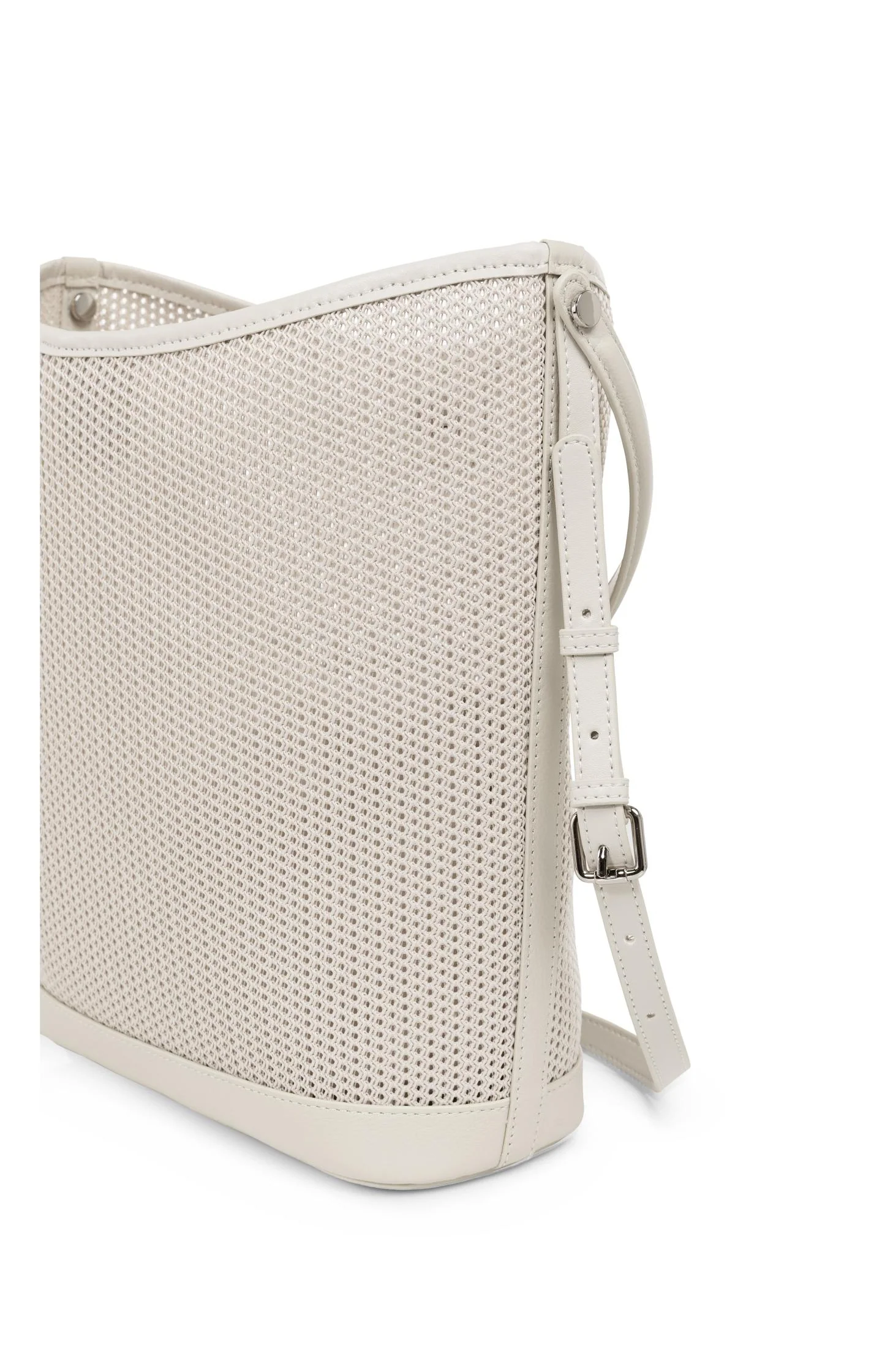 Mesh shoulder bag with inner pouch - Image 4