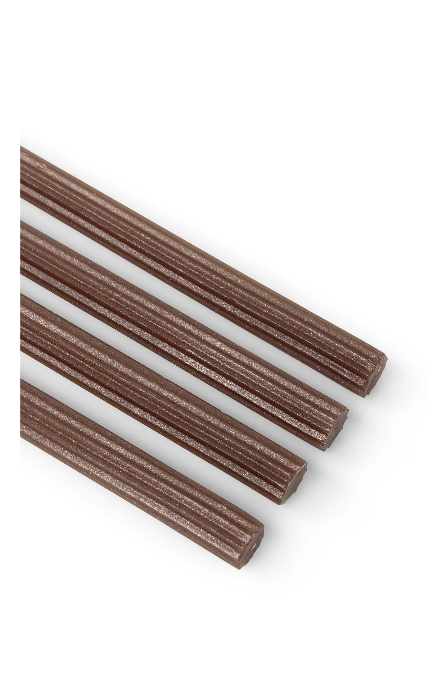 Metallic ribbed dinner candles - set of 4 - Image 3