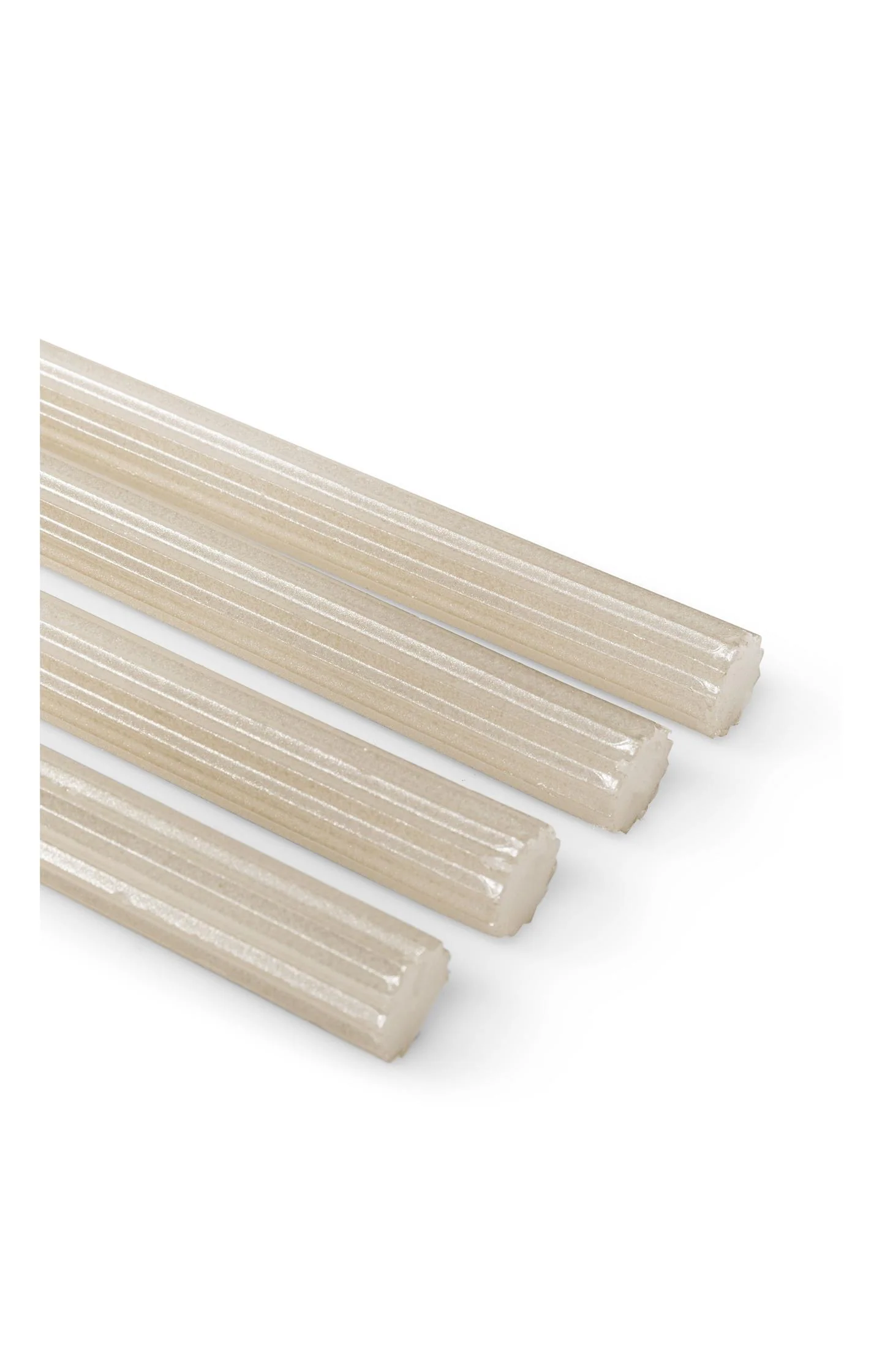 Metallic ribbed dinner candles - set of 4 - Image 3