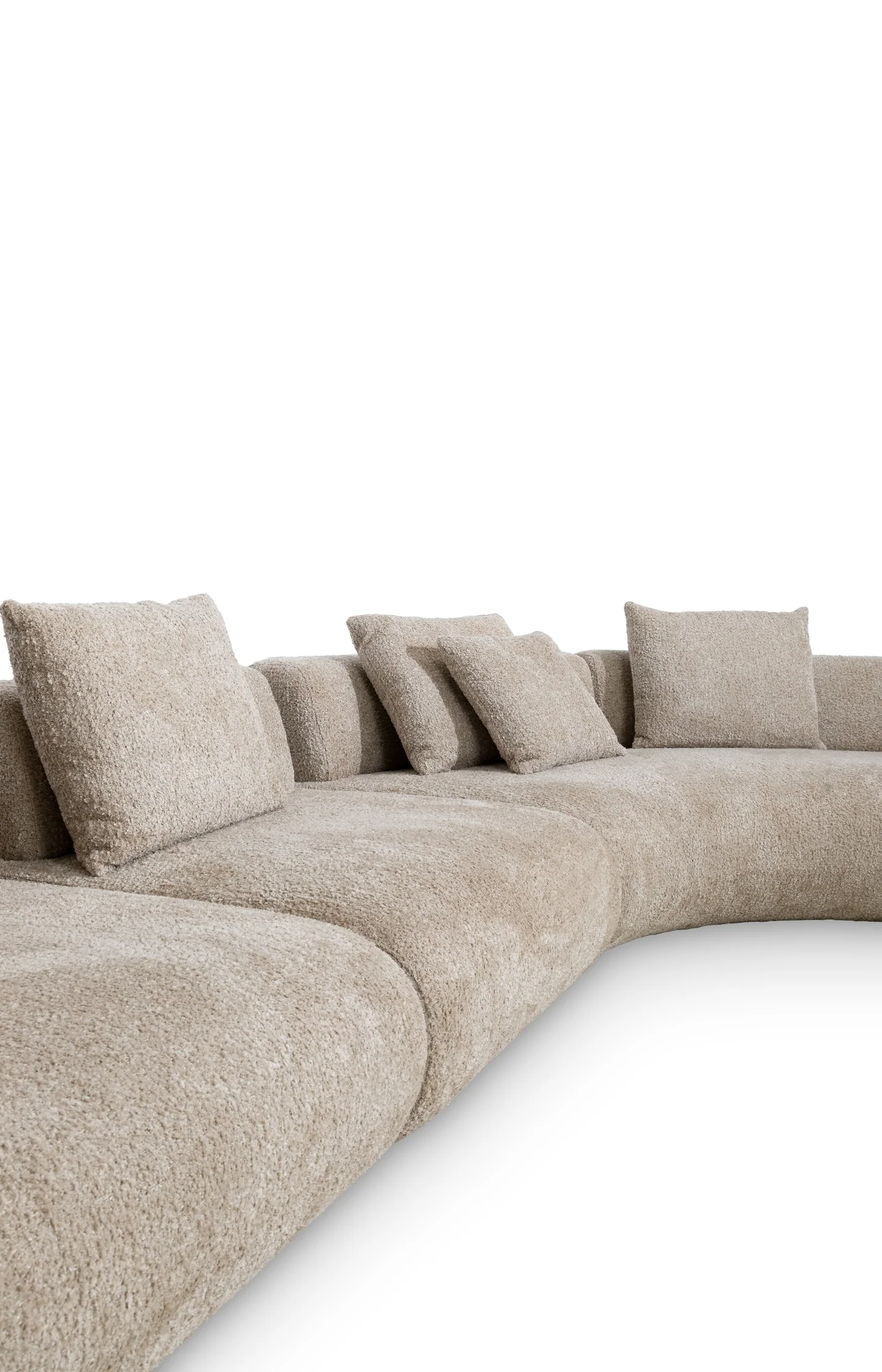 Modular corner sofa in soft bouclé fabric - Image 3