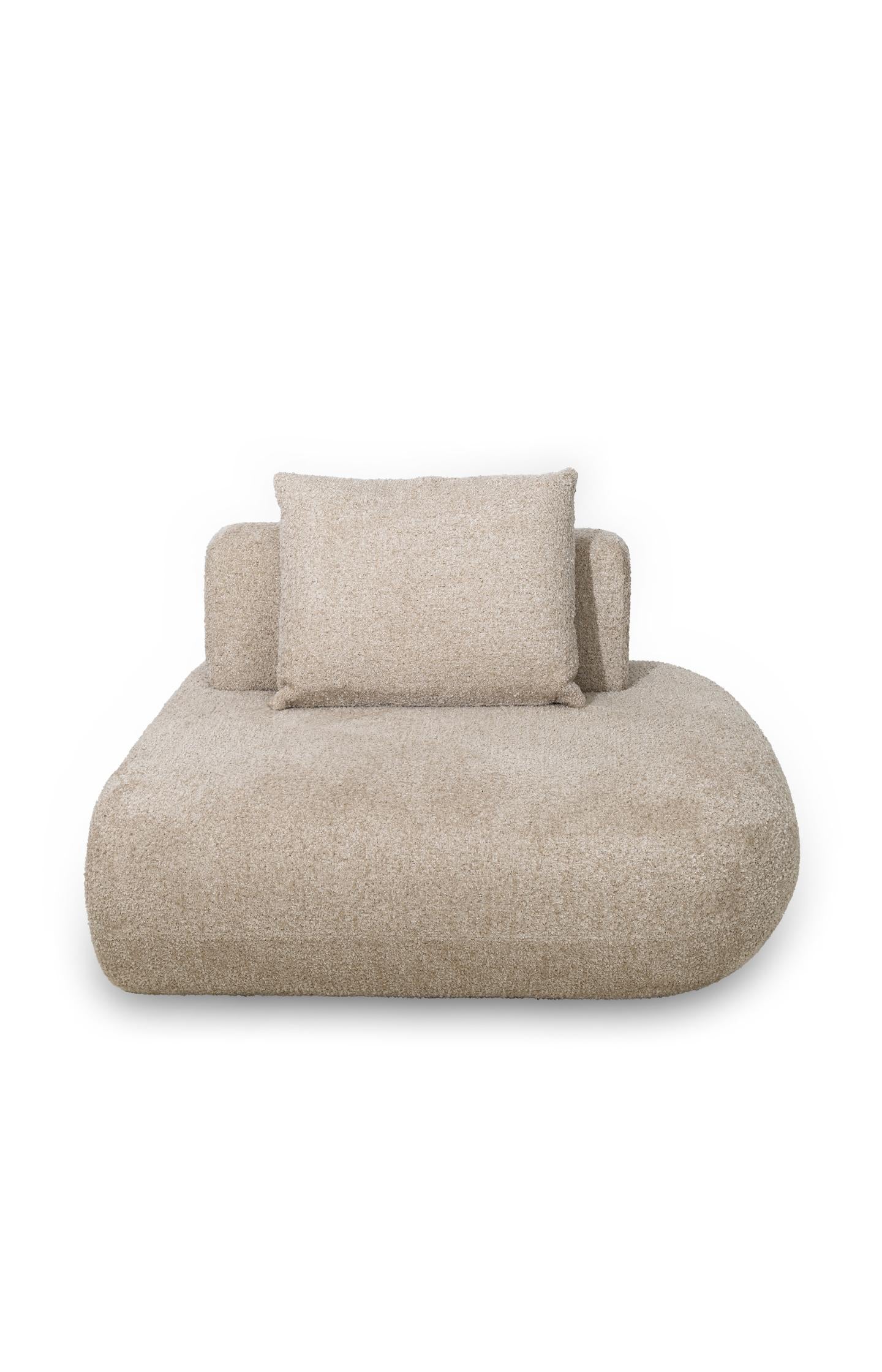 Modular corner sofa in soft bouclé fabric - Image 8