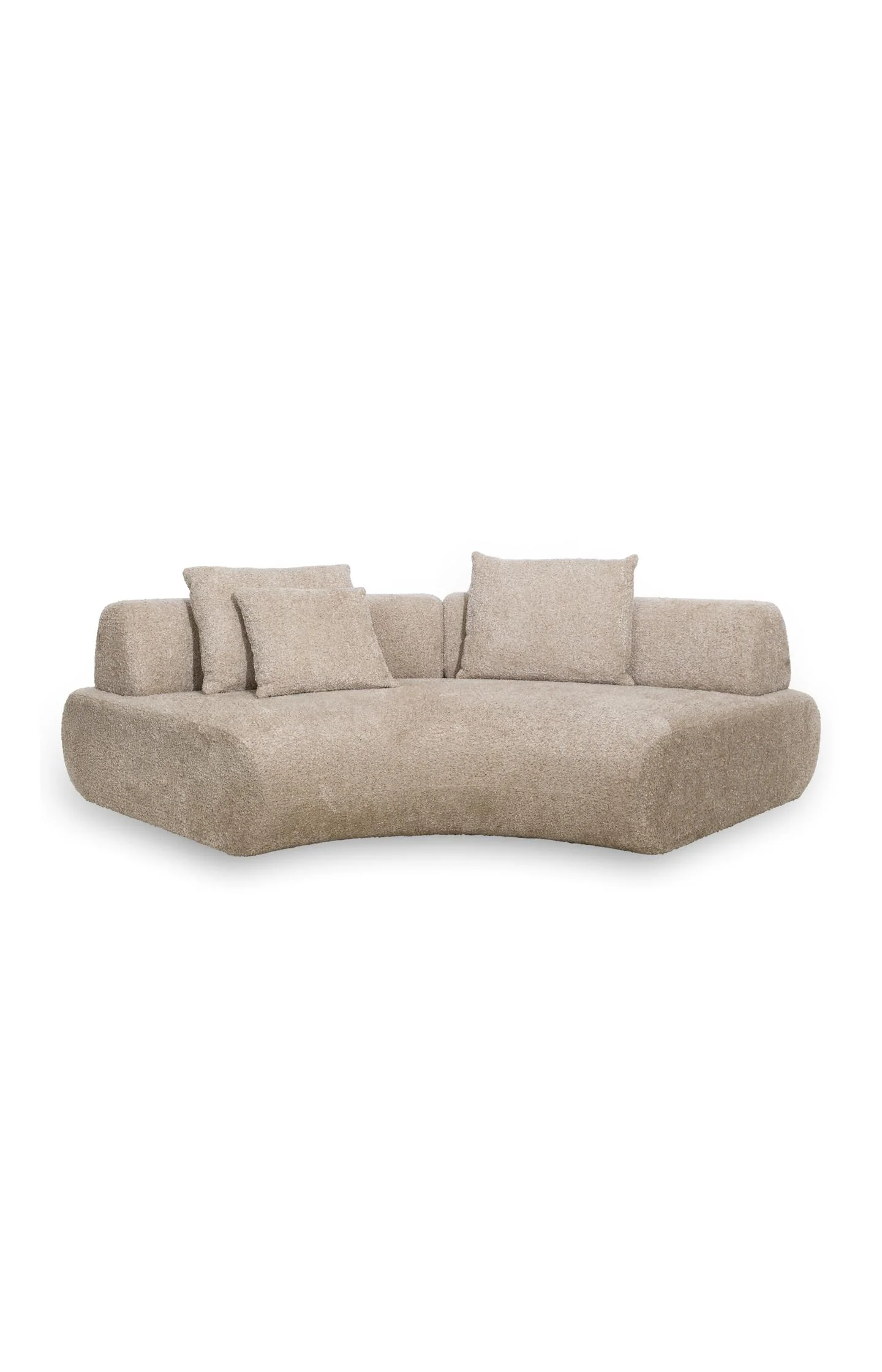 Modular sofa element in bouclé fabric - corner - Image 2