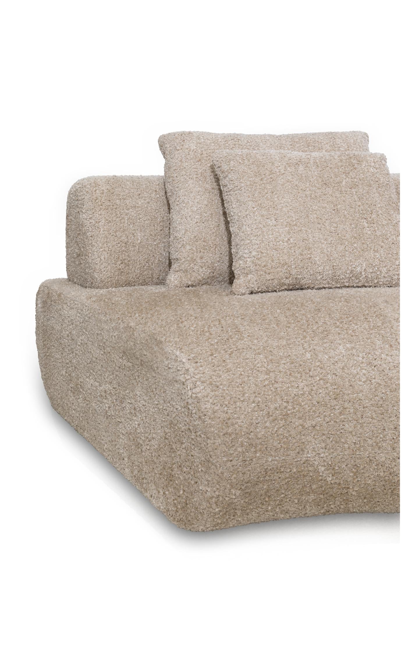 Modular sofa element in bouclé fabric - corner - Image 3