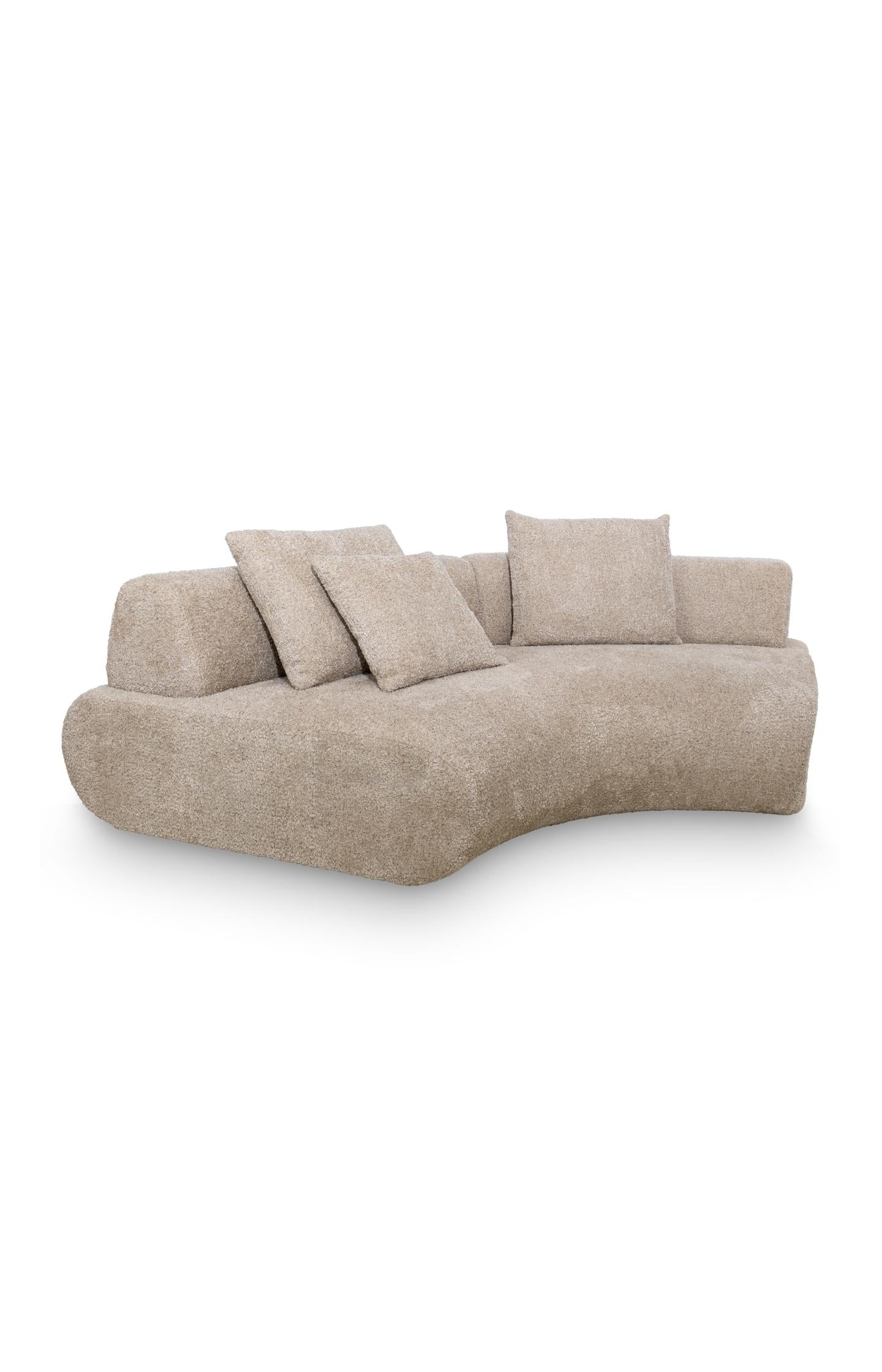 Modular sofa element in bouclé fabric - corner - Image 4