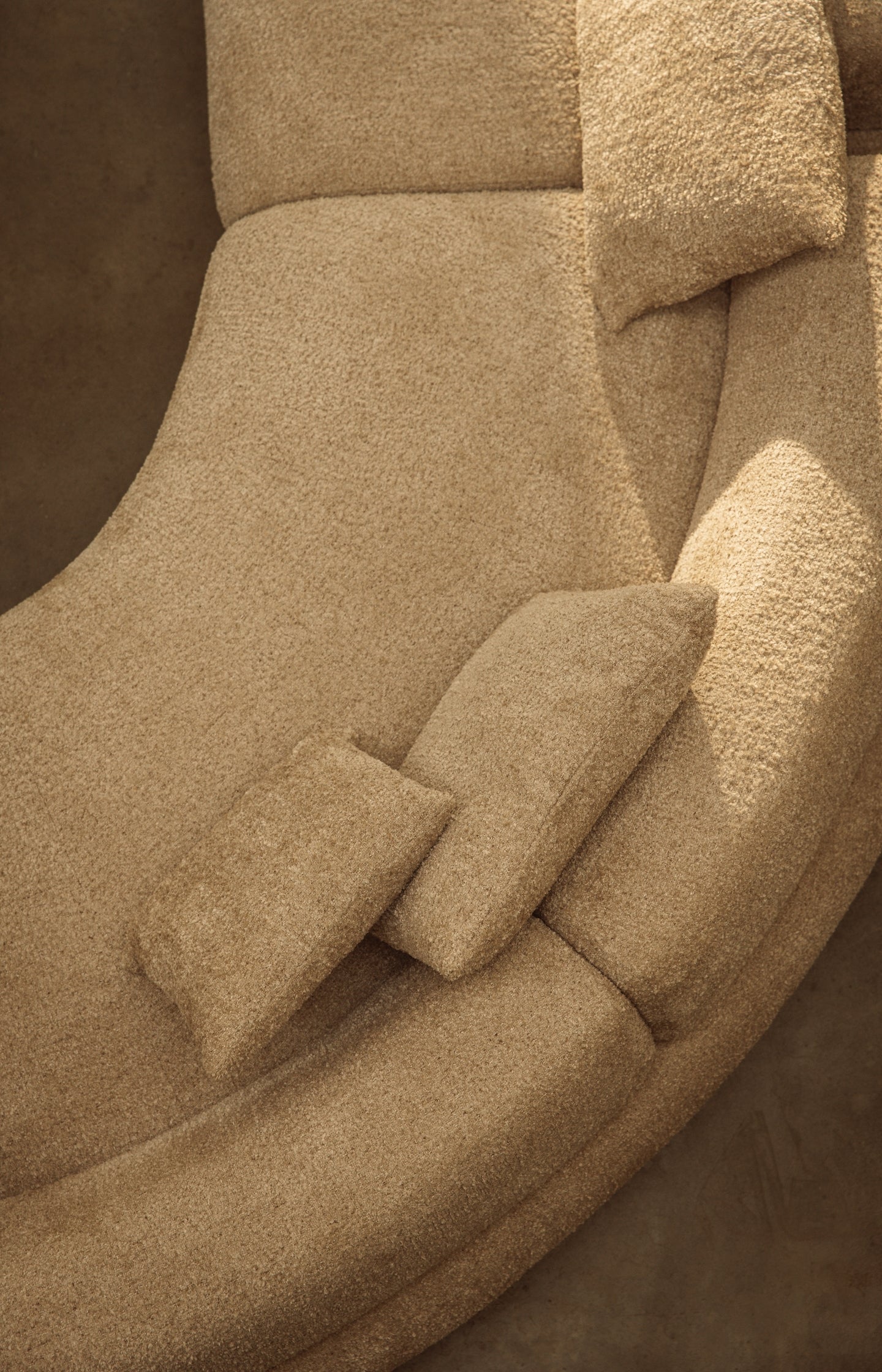 Modular sofa element in bouclé fabric - corner - Image 8