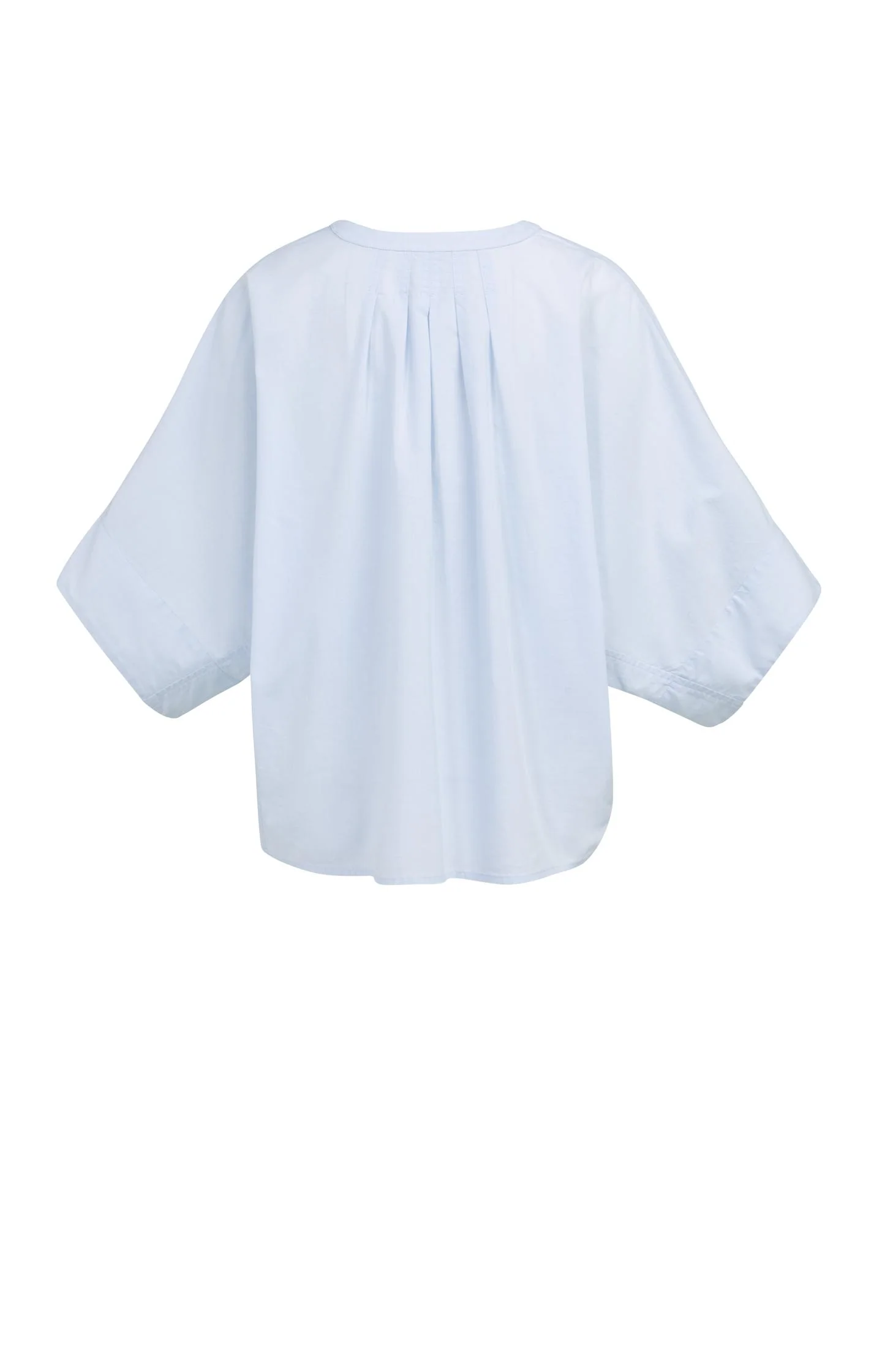 Oversized batwing blouse with pleats and wide sleeves - Image 3