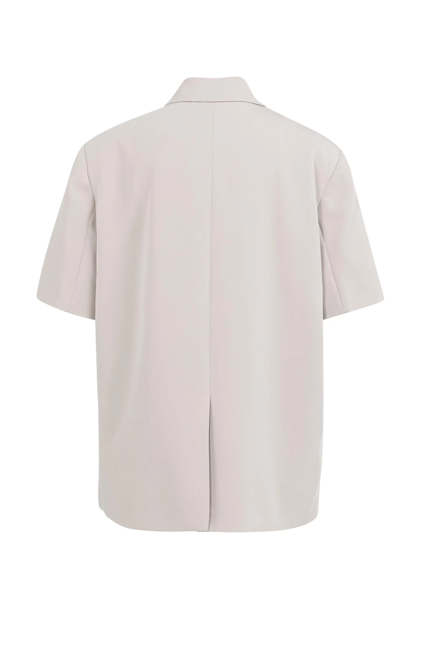 Oversized blazer with short sleeves and lapel collar - Grey - Image 7