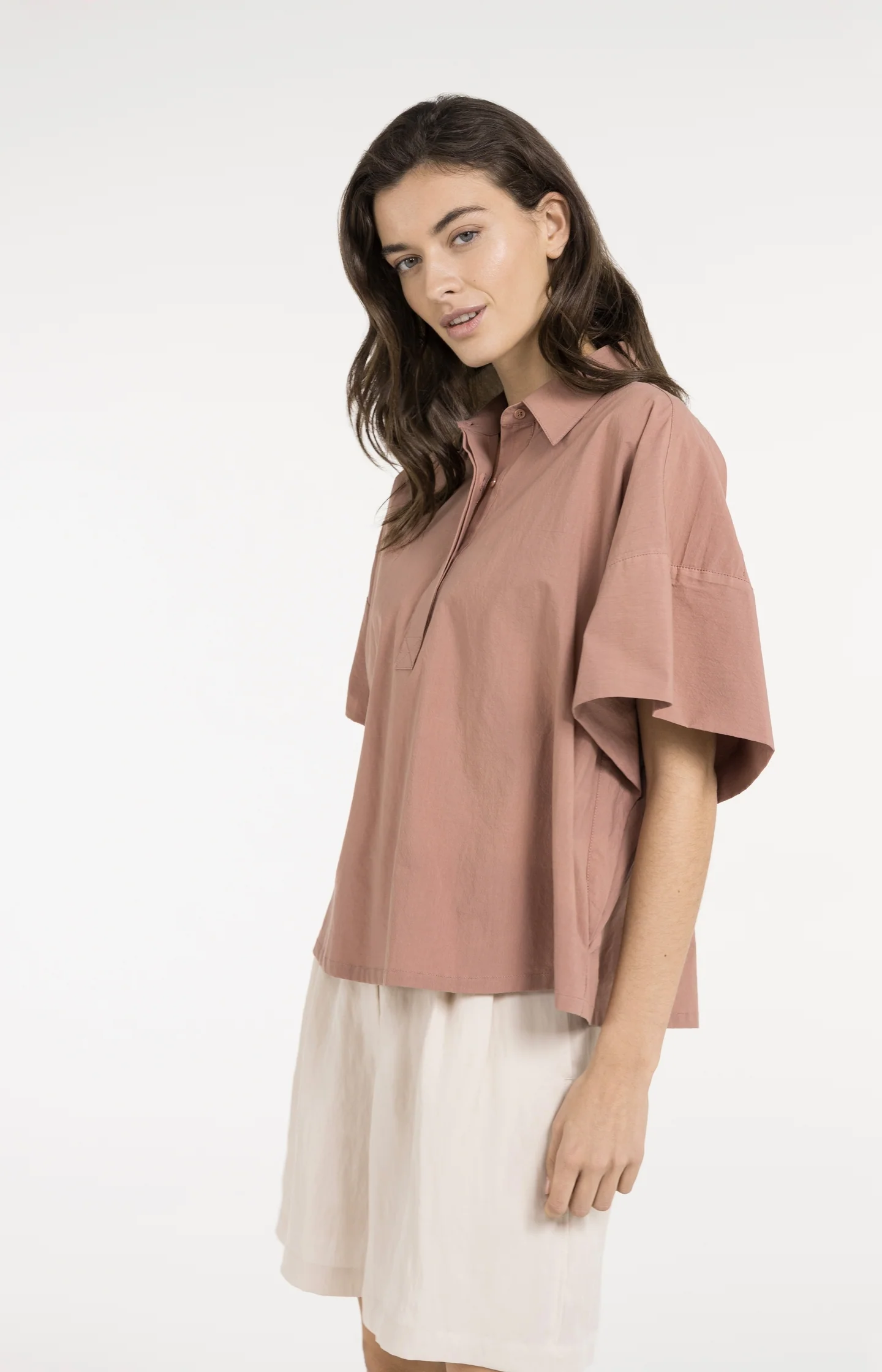 Oversized blouse with sleeve detail - Image 5