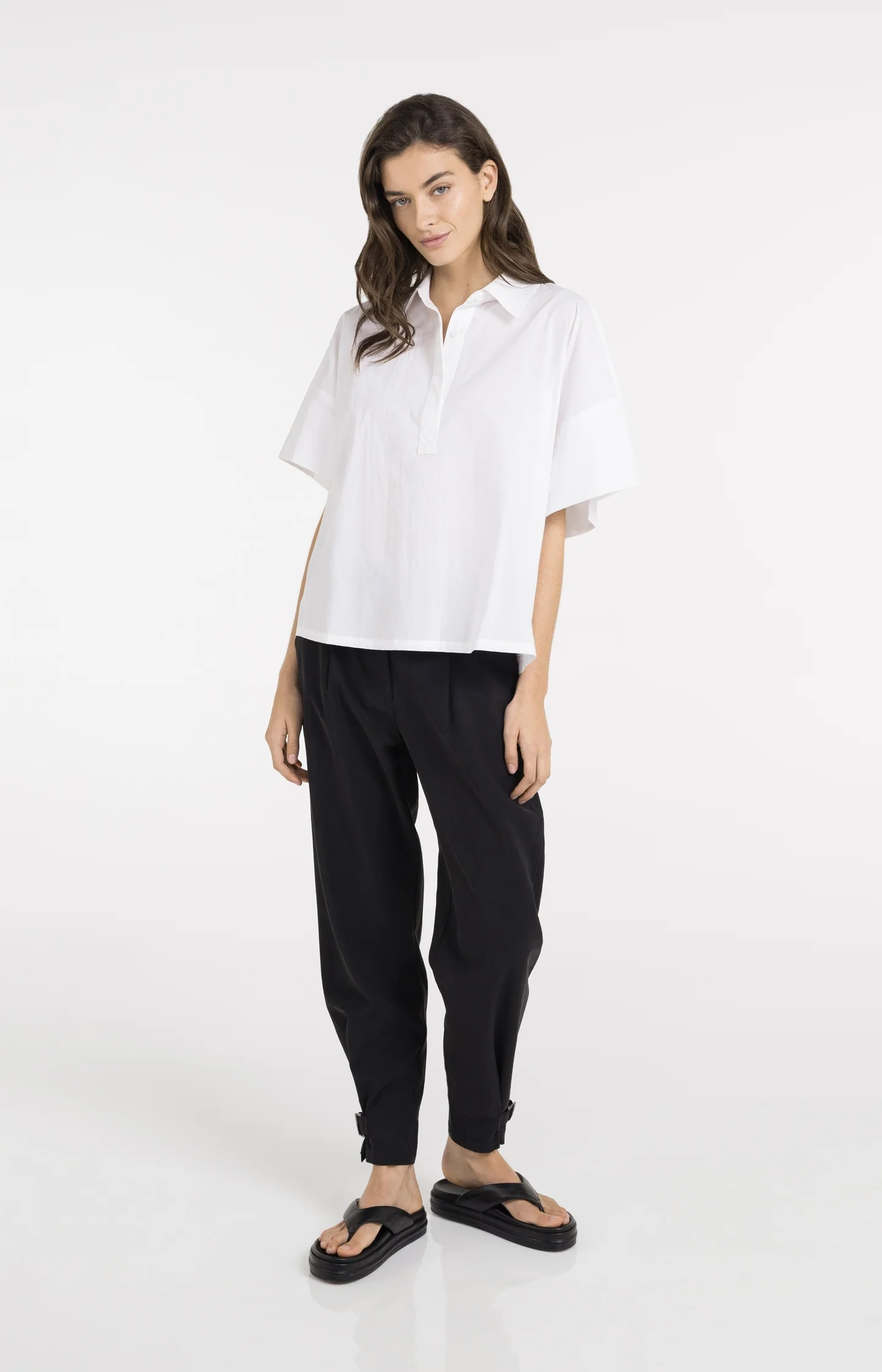 Oversized blouse with sleeve detail - Image 5