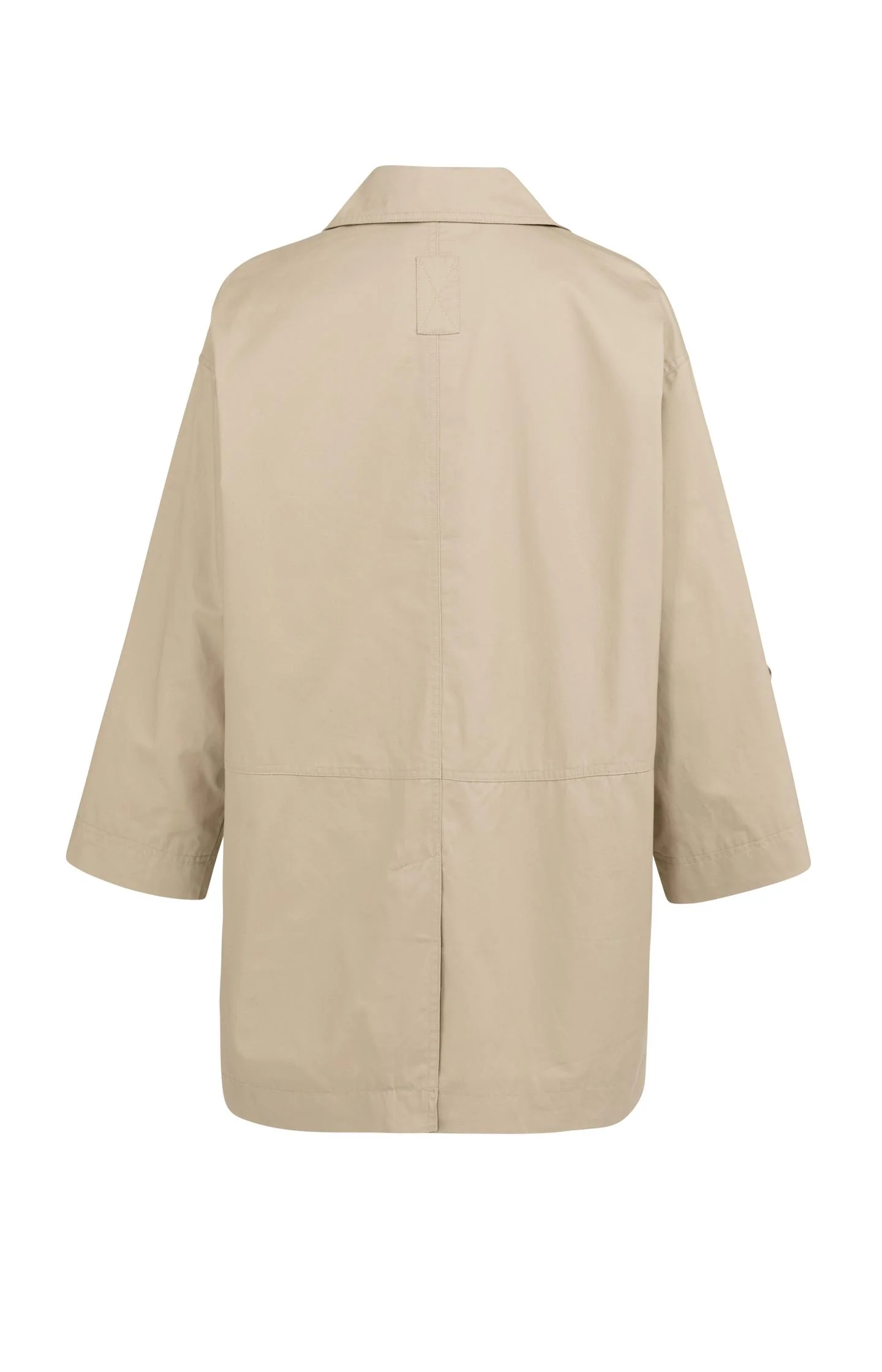 Oversized cotton jacket with buttons and patch pockets - Image 10