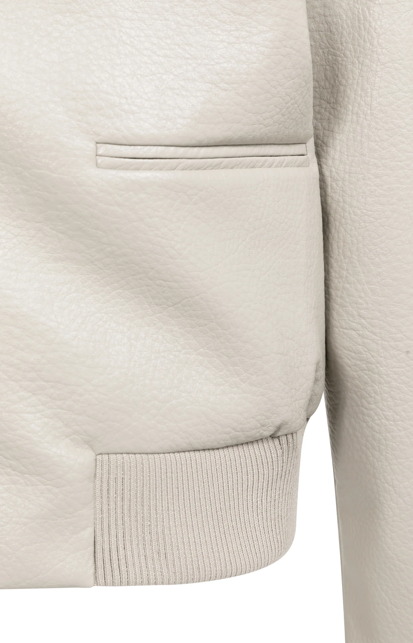 Oversized faux leather jacket with classic collar - Image 9