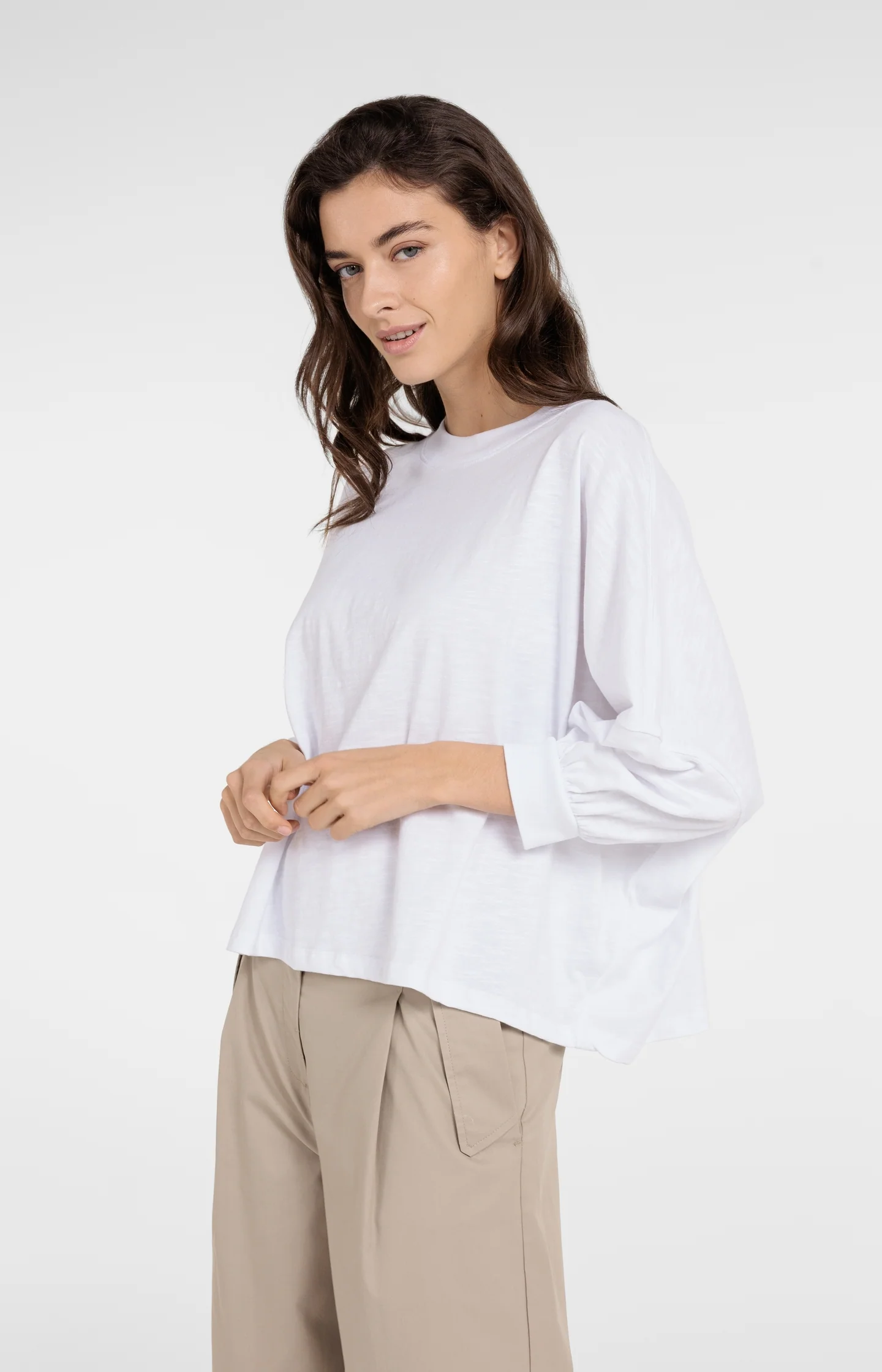 Oversized jersey top with elasticated cuffs - Image 3