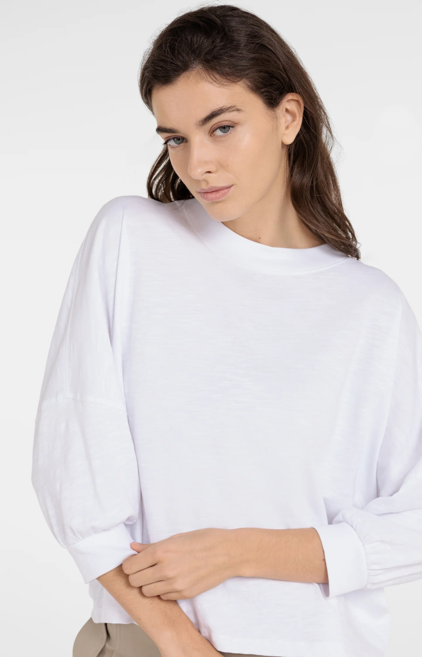 Oversized jersey top with elasticated cuffs - Image 5