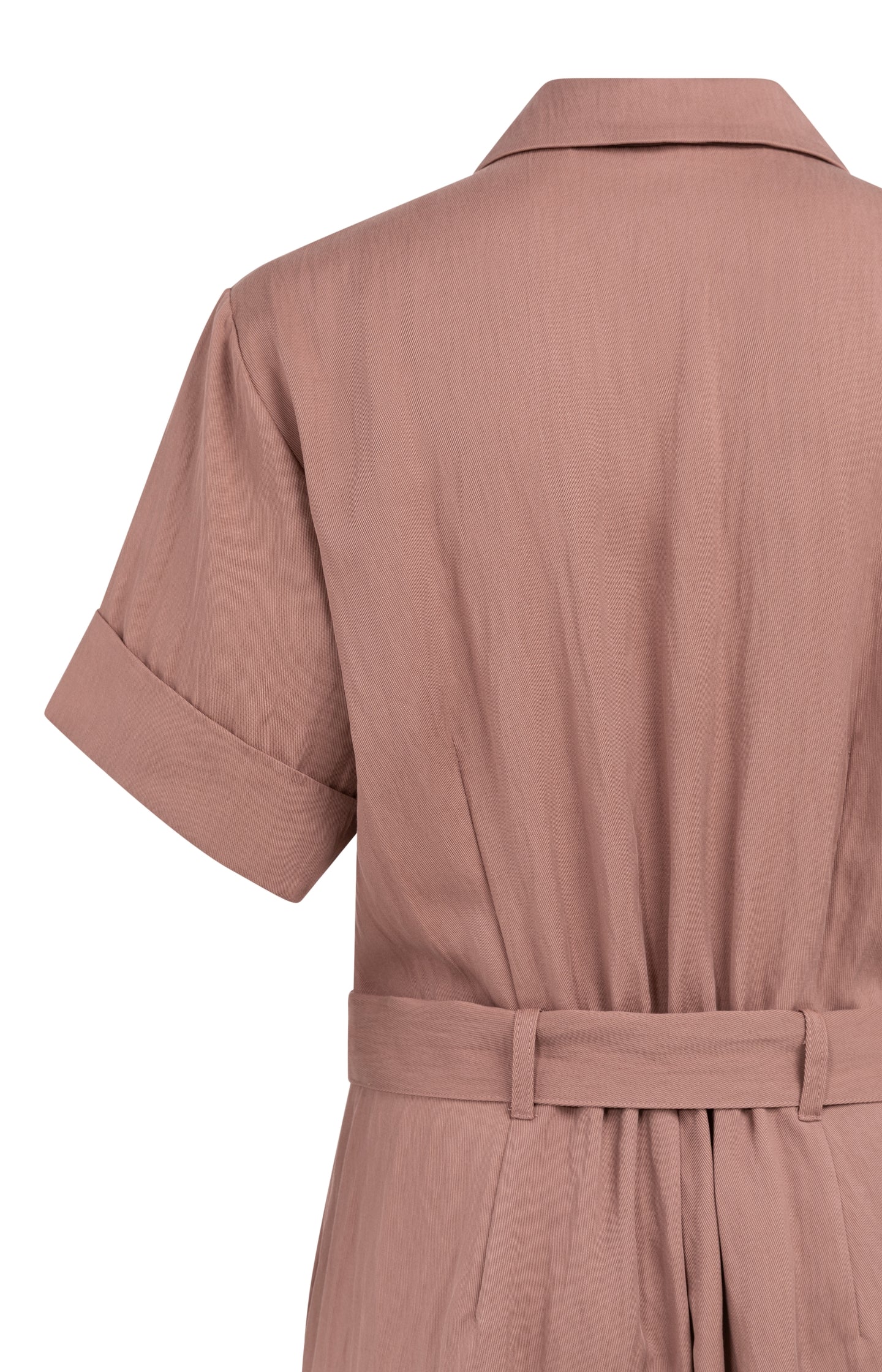 Playsuit with double button closure and belt - Image 10