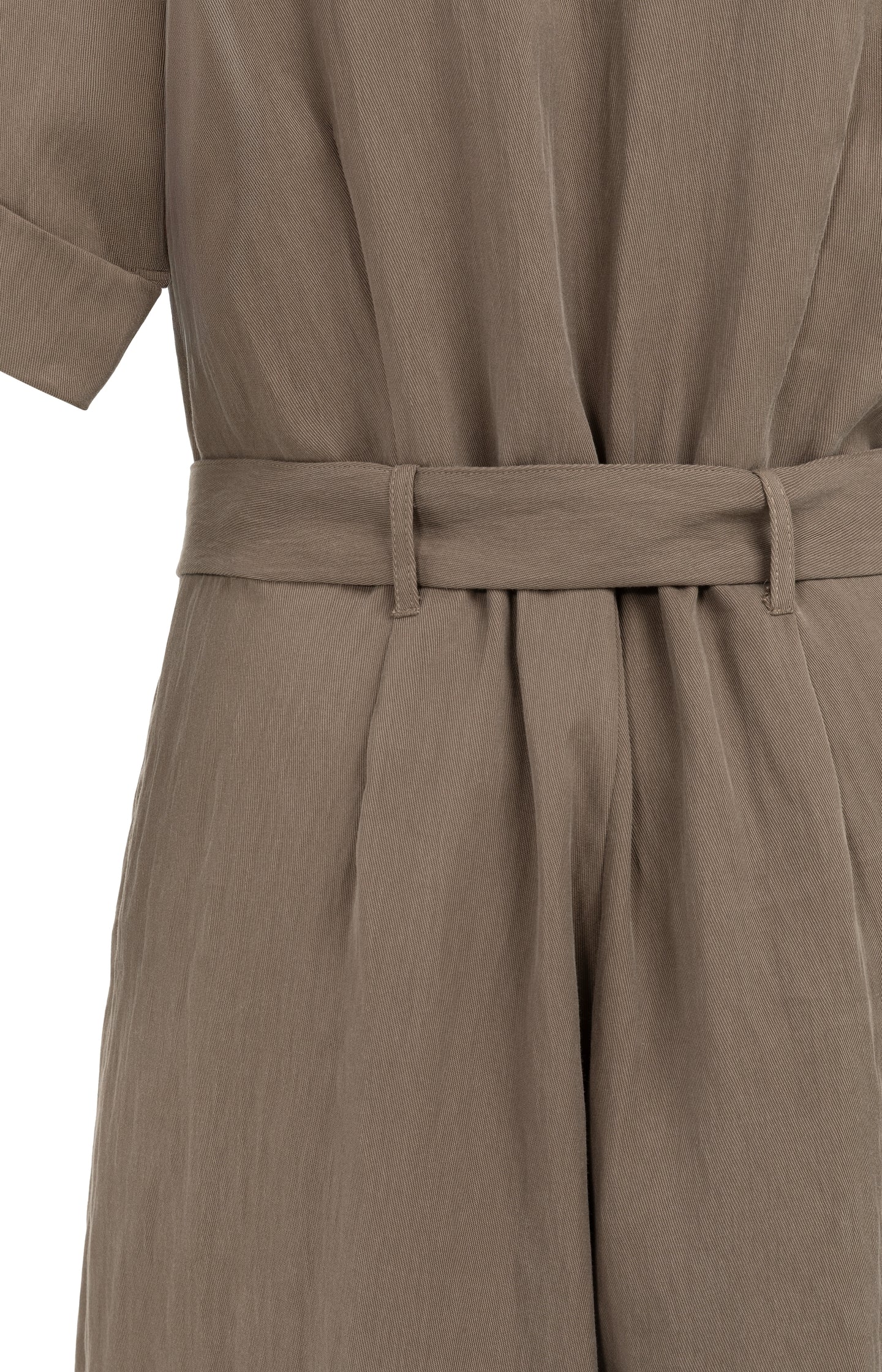 Playsuit with double button closure and belt - Image 8