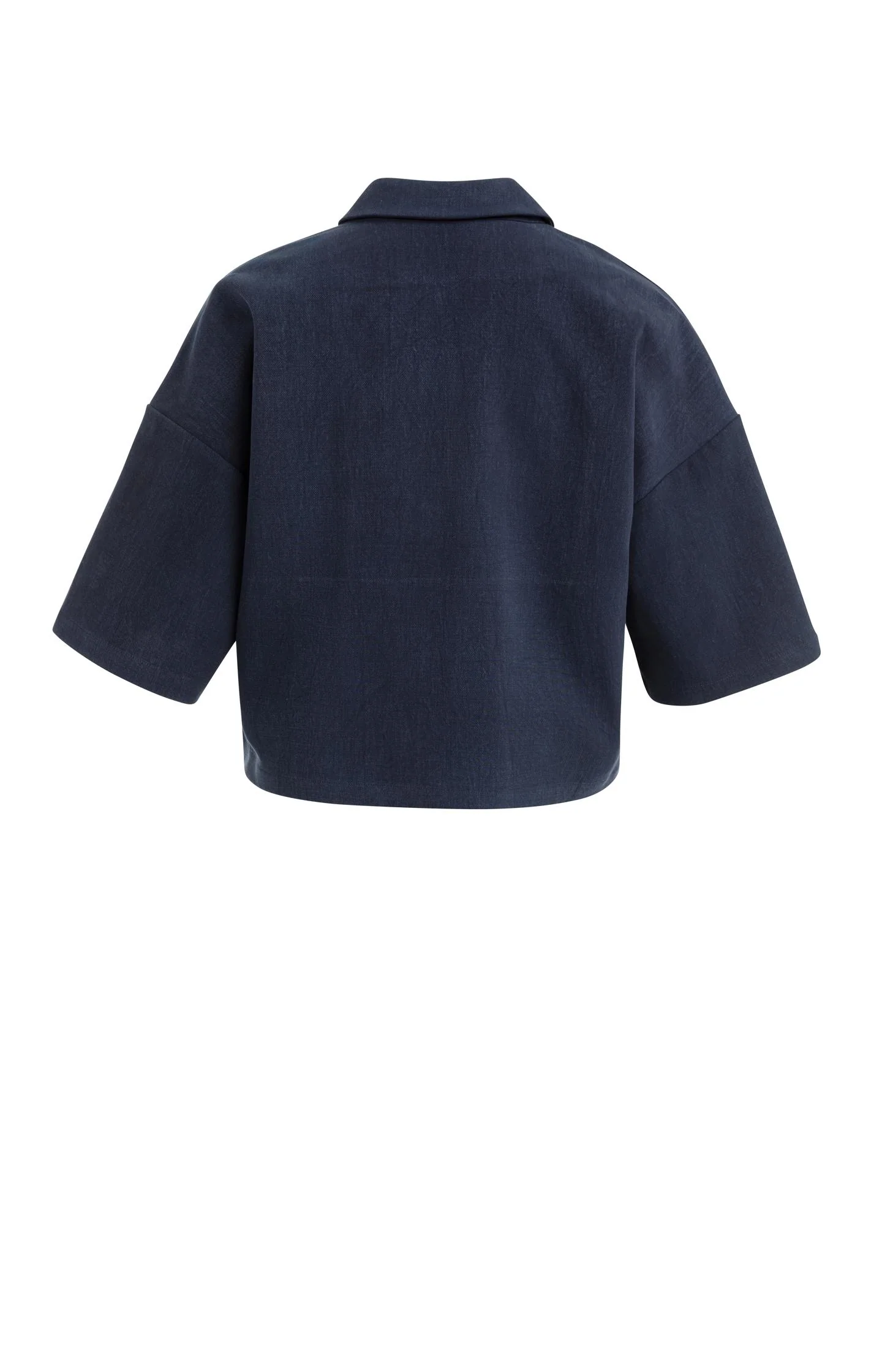 Polo top with half zip and short wide sleeves - Image 8